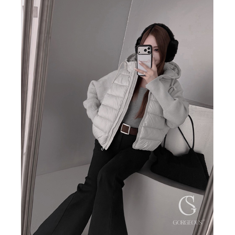 G7881 「空氣泡芙′雲絲綿羊絨外套」