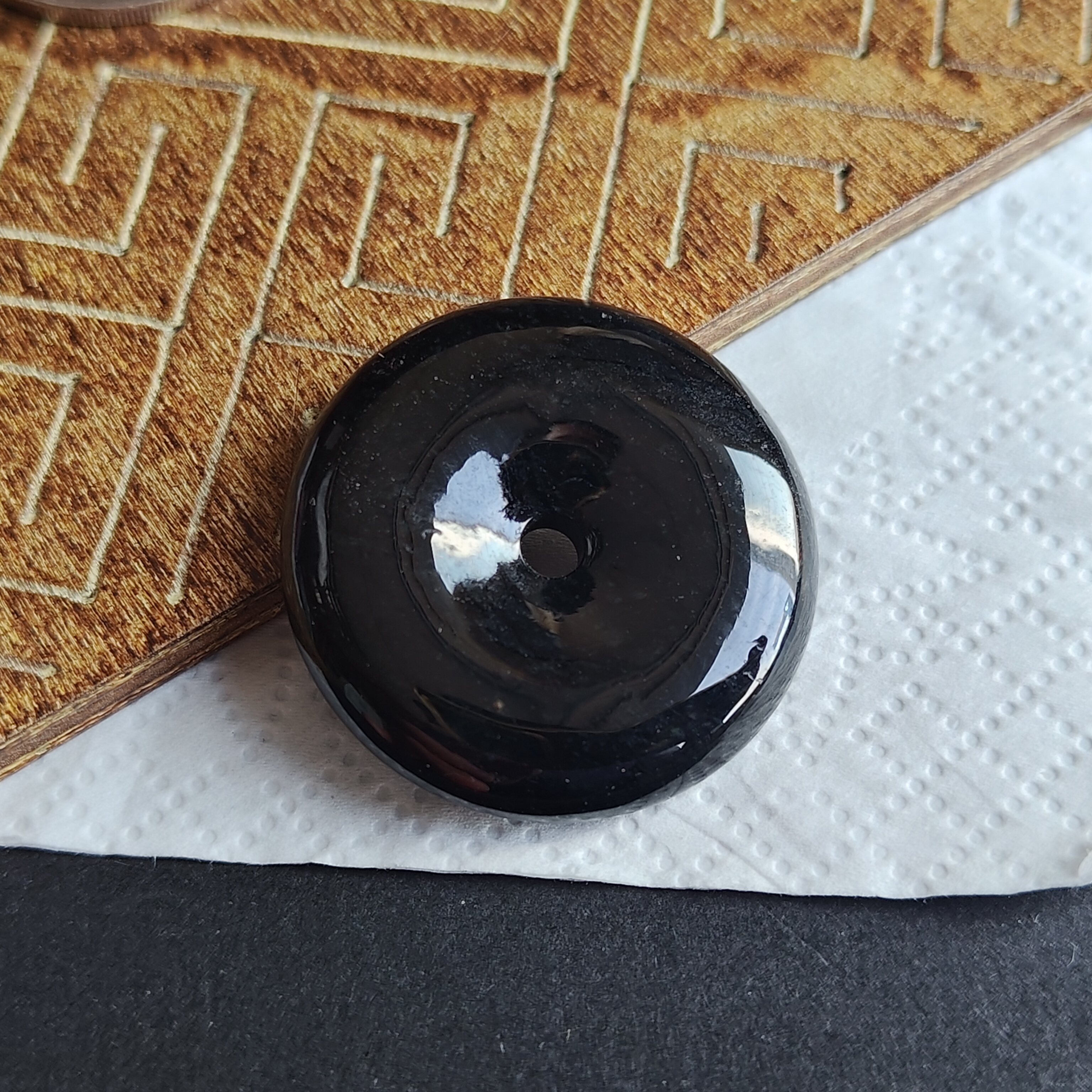 J988 墨翠平安扣 (31mm直徑)