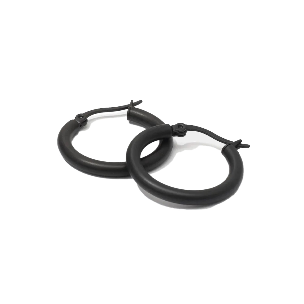 【車庫服飾】RECOVERY 2.5MM C形耳環 (霧黑)