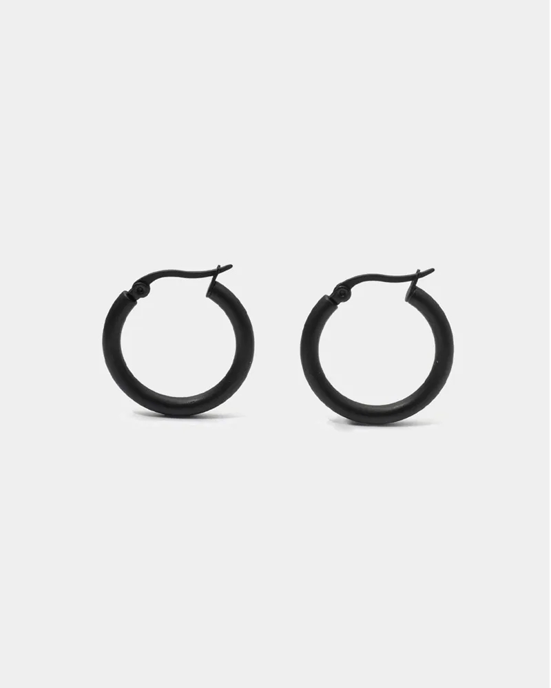 【車庫服飾】RECOVERY 2.5MM C形耳環 (霧黑)