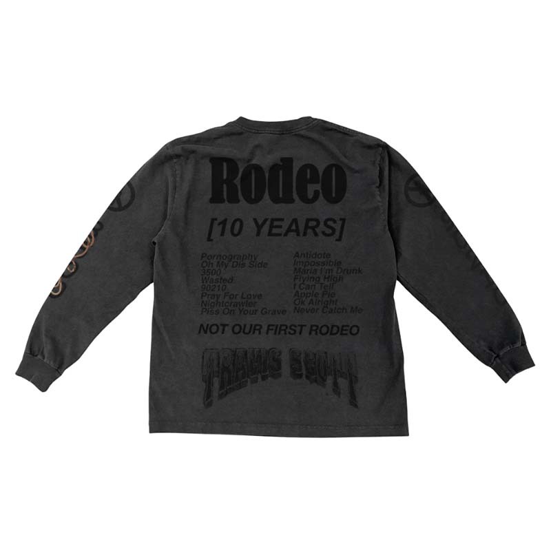 Travis Scott Rodeo 10 Years Desert Longsleeve 長袖 黑色 HTTS-LS01 [台灣現貨]
