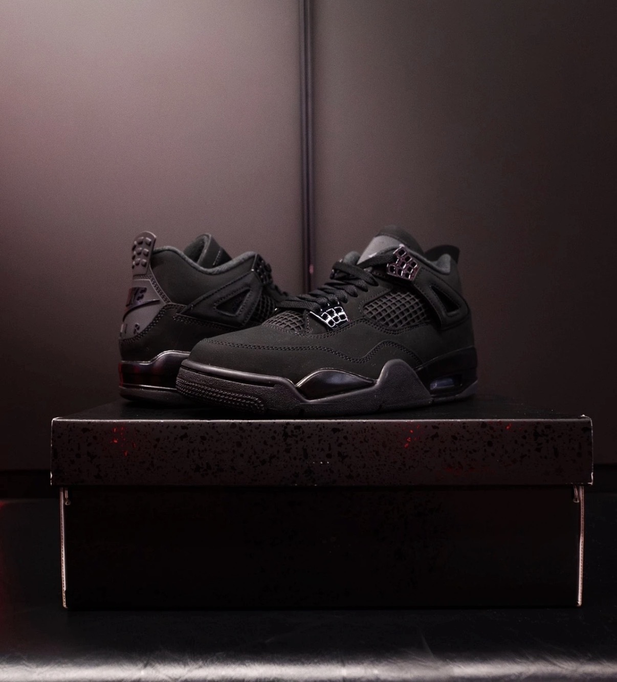 大童鞋 女鞋 NIKE AIR JORDAN 4 GS 'Black Cat' 黑色 磨砂皮 緩震 運動 籃球鞋【IB4171-010】AJ4