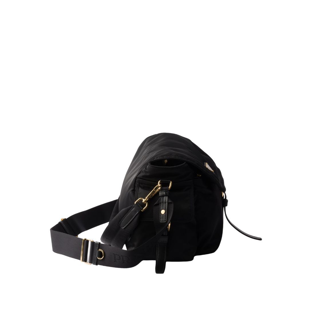 1PD0911-061 [PRADA] Prada Explore Large Re-Nylon Shoulder Bag With Flap Black #1BD391_RDLN_F0002 (B-EU-E)