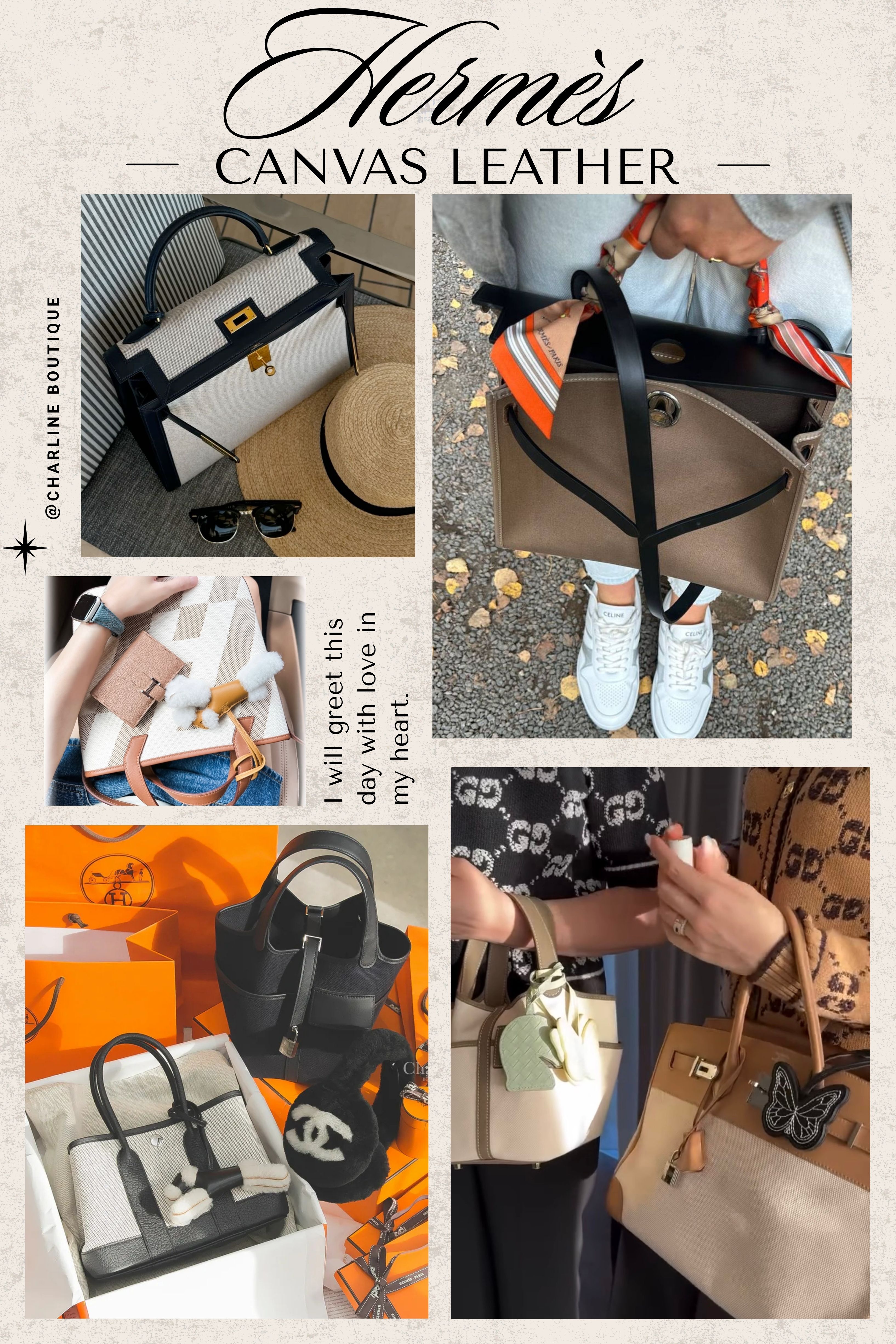 帆布與皮革的組合，一直是精品界最受歡迎的混材設計之一。帆布帶來輕盈與休閒感，皮革則提供結構與質感，兩者相加使包款既實用又具層次，因此成為許多 Hermès 愛好者的日常首選。以下整理了大家最常詢問的帆布皮革包問題，讓您在挑選、保養與搭配時都能更有方向，也更懂得如何找到最適合自己的混材包款。   Hermès皮革帆布包相關 Q&A    Q1：Hermès 的皮革帆布包熱不熱門？  A：Hermès 的皮革帆布包一直都非常熱門，尤其因為它同時具備「涼感、輕盈、休閒但不失高級」的特性，深受喜歡鬆弛感穿搭的客人青睞。Charline Boutique 親身觀察到，越來越多年輕族群偏好帆布與皮革拼接款，不僅因為比全皮包更輕、更好搭配，也因為實背更舒服，適合一年四季使用。以下是目前 Hermès 最受歡迎、詢問度最高的皮革帆布包款：  Herbag：被稱為「平價 Kelly 包」，帆布＋皮革既優雅又休閒。  Garden Party：造型簡約、耐用又能裝，是許多粉絲的「第二顆 Hermès」。  Picotin Cargo：比全皮 Picotin 更硬挺、不易塌，側邊口袋提升實用性。  Birkin Cargo：軍服多口袋概念＋可拆式杯架，實用與話題度雙高。   Q2：Hermès Birkin Cargo 和一般柏金包差在哪裡？哪款更適合日常？  A：Birkin Cargo 與一般柏金包最大的差異在於：材質、外觀風格與收納機能。  Birkin Cargo 的特色：Birkin Cargo 以帆布與皮革拼接為主，質地輕盈、耐用且更具休閒感，外側立體口袋與部分款式的可拆式杯架大幅提升實用性，背起來更隨性、更具機能。  一般柏金包的特色：一般柏金包採用 Togo、Clemence 等單一頂級皮革製成，外型線條俐落、質感高級，是許多人心中的終極經典包。雖然沒有額外的外部收納，但內層空間寬敞且結構優雅，無論正式場合或休閒穿搭都能輕鬆駕馭。  Charline Boutique 的經驗分享指出：如果重視日常收納、輕盈度與穿搭靈活性，買 Cargo 會更滿意；但若想要經典、百搭且保值度更高的一包多用，全皮柏金包仍是最穩妥的選擇。    Q3：Hermès Picotin Cargo 值得買嗎？比起全皮 Picotin 有什麼優勢？  A：Picotin Cargo 非常值得入手，它在全皮 Picotin 的基礎上加入帆布元素，不僅價格更親民，也多了更休閒、輕盈又具機能感的特性。Charline Boutique 親身觀察到，很多客人一試背就會被它的輕量和實用性吸引，特別是習慣通勤或偏好鬆弛感穿搭的人，明顯更偏愛 Cargo 的整體風格。  Picotin Cargo ：帆布與皮革拼接的設計，使整體重量更輕、更耐磨，價格方面也比全皮款稍微親民，因此成為許多入門 Hermès 的熱門選擇。外觀上除了延續 Picotin 系列的大開口與好收納的「菜籃子」設計之外，Cargo 更加入兩側收納貼袋，讓包款看起來更具機能感，也提升了分類與取物的便利性。  全皮 Picotin 的優勢 ：全皮的 Picotin 大多採用 Togo 或 Clemence 等高質感皮革，視覺呈現更柔和、觸感更溫潤，也更能展現 Hermès 一貫的經典與奢華感。    Q4：帆布皮革款會不會比全皮款更容易髒？  A：帆布皮革款確實比全皮款更容易沾染髒污，原因在於帆布本身纖維較粗、吸水性高，因此更容易吸附灰塵、受潮或留下液體痕跡。相較之下，全皮款的耐磨性與抗污性更好，日常維護也更方便。Charline Boutique 留意到，在實際代購過程中，淺色帆布款最容易讓客人產生髒污焦慮，但多數污漬其實都能透過Hermès專櫃用專業的清潔方式處理，再加上 Hermès 的 Toile 帆布比一般想像更耐用，若搭配深色帆布或皮革底部設計，實際使用的髒污問題並沒有客人想的那麼嚴重。    Q5：Hermès Cabas H en Biais 適合通勤族嗎？  A：Cabas H en Biais 非常適合通勤族，因為它兼具輕盈、耐用、大容量與高級休閒感。帆布搭配皮革底部的設計讓包包更挺、重量更輕，也更能因應每天上下班的強度。Charline Boutique 的經驗分享指出，許多通勤客人試揹後都表示它「能裝、好揹、又不笨重」，因此成為托特包裡最實用的選擇之一。  27 尺寸：適合日常輕便通勤（尺寸：27 × 25 × 10 cm）：27cm 的尺寸更輕巧，適合不需攜帶筆電的通勤族。能容納 手機、長夾、小化妝包、行動電源 等基本用品，背起來更顯俐落。  40 尺寸：適合需要攜帶筆電的上班族（尺寸：40 × 32 × 14 cm）：40cm 款式容量寬敞，可輕鬆放入 13 吋筆電、文件夾、水瓶 和個人物品，是高使用量通勤者的首選。尺寸雖然較大但材質設計讓整體依然俐落，不會因放太多東西而變形。    Q6：如果想買第一個 Hermès 皮革帆布包，該選哪個？  A：如果您是第一次入手 Hermès 皮革帆布包，最不容易踩雷的選擇通常是 Garden Party 或 Herbag。Charline Boutique 的經驗分享指出，這兩款之所以最受新手歡迎，是因為它們的價格相對親民、使用情境廣、風格不挑人，而且都是帆布與皮革結合的經典款式，兼具實用性與品牌辨識度。  Garden Party：Garden Party 的托特包造型容量大、耐用度高，帆布搭配皮革的拼接讓整體既輕盈又不失質感。這款包特別適合通勤、外出、旅行等高使用頻率的生活場景。  Herbag：Herbag 的外型靈感來自 Kelly 包，因此線條優雅、輪廓俐落，但因為結合帆布而更輕盈、背法更多元，也更適合日常使用。它有不同尺寸可選，手提、肩背都方便，非常符合年輕客群對「輕奢＋休閒」的期待。    Q7：Hermès入門精品包選帆布皮革款划算嗎？會不會很貴？  A：入門精品包選擇帆布皮革款非常划算，因為它在「價格、實用性、耐用度與品牌辨識度」之間取得了最平衡的位置。相比全皮款，帆布拼皮革的結構能有效降低成本，但視覺上又保留完整的精品質感。Charline Boutique 觀察到，很多第一次買精品包的客人，最終都從帆布＋皮革款開始，因為價格更容易入手、也更耐背、使用壽命長。    Q8：帆布皮革包適合男生嗎？哪些款式最推薦？  A：帆布皮革包非常適合男生，因為這種混材設計兼具耐用、輕盈與中性的時尚感，不會像部分全皮精品包那麼正式，也不會過度張揚。Charline Boutique 留意到，近年男性客人對帆布皮革包的接受度明顯上升，原因就在於它看起來俐落、好搭、又實背，無論通勤、旅行或休閒穿搭都能輕鬆駕馭。  男性最推薦的帆布皮革包款  Louis Vuitton Keepall：以經典 Monogram 帆布搭配皮革飾邊，非常耐用又具質感，是出差、旅行與週末外出的最佳旅行袋之一。  Goyard Alpin 後背包：外型挺拔、容量大，帆布與皮革拼接的設計帶出乾淨俐落感，能同時應付休閒或正裝，男性背起來特別有存在感。  Hermès Birkin Cargo（大尺寸）：大尺寸 Birkin Cargo 結合帆布與皮革結構，重量相對輕盈，外部多口袋與可拆式杯架設計讓包款兼具收納性與機能感，非常符合男性對「實用＋俐落」的需求。    Q9：Hermès 除了帆布皮革包 還有哪些包款可以當入門款？  A：Hermès 的入門款不只集中在帆布皮革系列，還有多款「價格較親民、實用度高、品牌辨識度明顯」的經典包型，非常適合作為第一次購入 Hermès 的選擇。Charline Boutique 推薦以下這幾款正是最多人詢問、回購率最高的入門選擇。  入門包款推薦  Picotin：靈感來自馬術中的馬糧袋，造型簡約、容量彈性大，是最親民的全皮入門款之一。沒有內隔層、拿取方便，也是 Charline Boutique 客人最常回購的款式。  Evelyne：輕盈、實用、有經典 H 鏤空 Logo，附可調整肩帶，特別適合日常通勤與外出。低調不張揚，是很多人第一個 Hermès 小包。  Bolide：拉鍊包型安全度高、外型圓潤優雅，是從正式到休閒都可背的萬用包。入手門檻比 BKC 友善很多。    Q10：除了 Hermès，哪些品牌也推出皮革帆布包？  A：除了 Hermès 之外，許多精品品牌近年也積極推出皮革與帆布結合的包款。這類款式因為兼具「輕盈、耐用、具夏季清爽感、又保有皮革的高級質感」，在市場上越來越受歡迎。Charline Boutique 觀察到，許多客人會在入手 Hermès 之前，先從其他品牌的帆布＋皮革包款開始，因為價格親民、造型百搭，又能感受混材包款的實用優勢。以下整理出目前最受關注、也最具代表性的品牌款式。  經典精品品牌  Louis Vuitton：以 Monogram 帆布聞名，搭配皮革滾邊最耐磨，是通勤族的熱門選擇。  Dior：Book Tote 等帆布包加入皮革細節，兼具設計感與結構性。  Loro Piana：以皮革＋丹寧或帆布呈現低調奢華，偏向休閒度假風。  Saint Laurent：多種托特與經典款都有帆布＋皮革版本，風格俐落現代。  Polène：雖以皮革包最知名，但也延伸出質感極佳的帆布混材款式。  Goyard：超輕量帆布搭配皮革補強，是耐用度最強的帆布包代表之一。