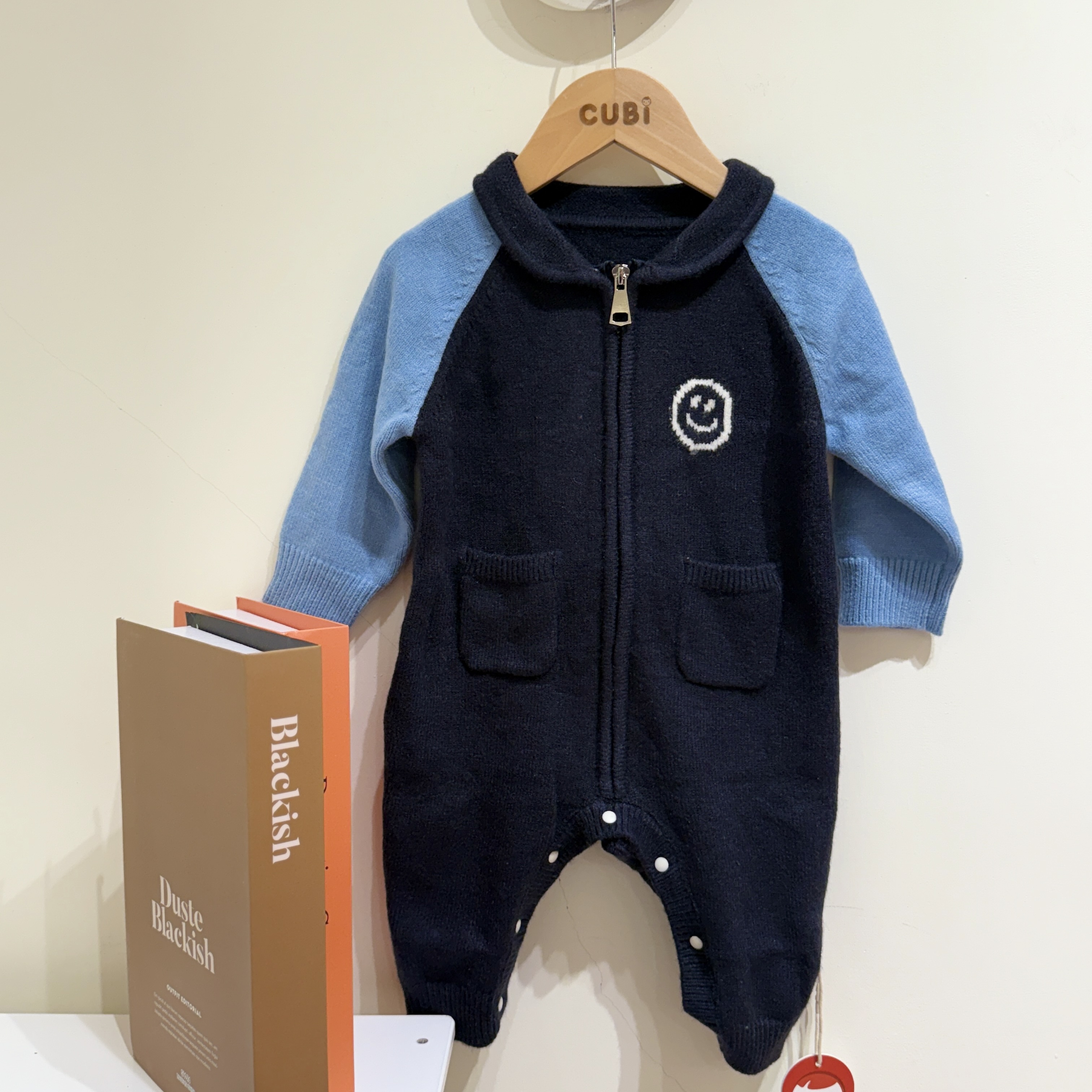 25冬 撞色拉鍊式包屁衣