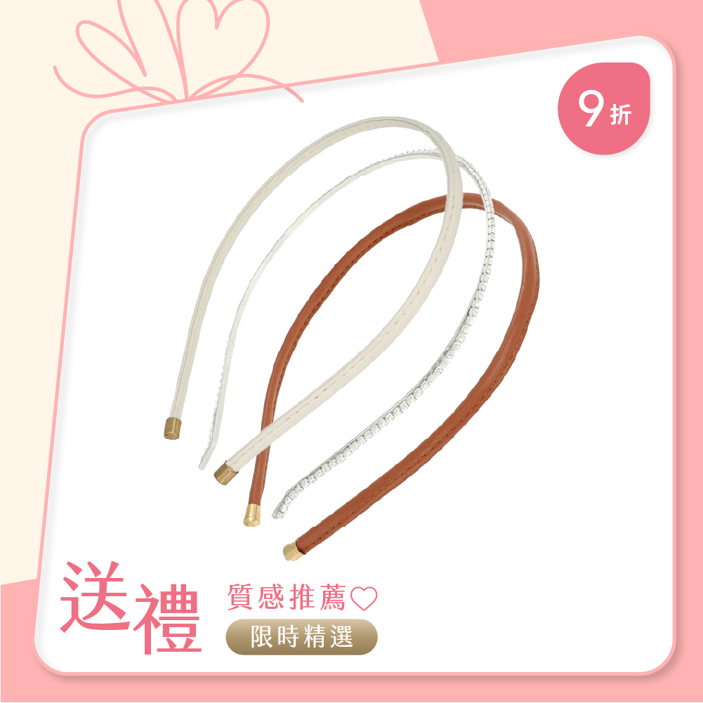 L. ERICKSON 多變3入組髮箍〈橘色/白色〉