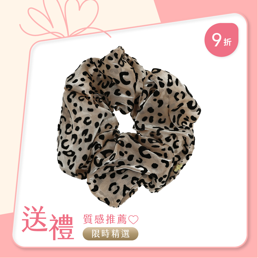 L. ERICKSON 透明感豹紋大腸圈〈金色〉