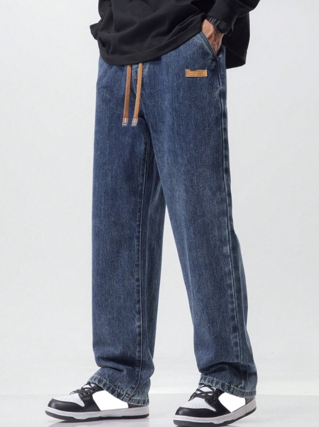 KADMAX大尺碼-街頭大碼男士休閒彈力直筒牛仔褲款〈KSMS2671〉