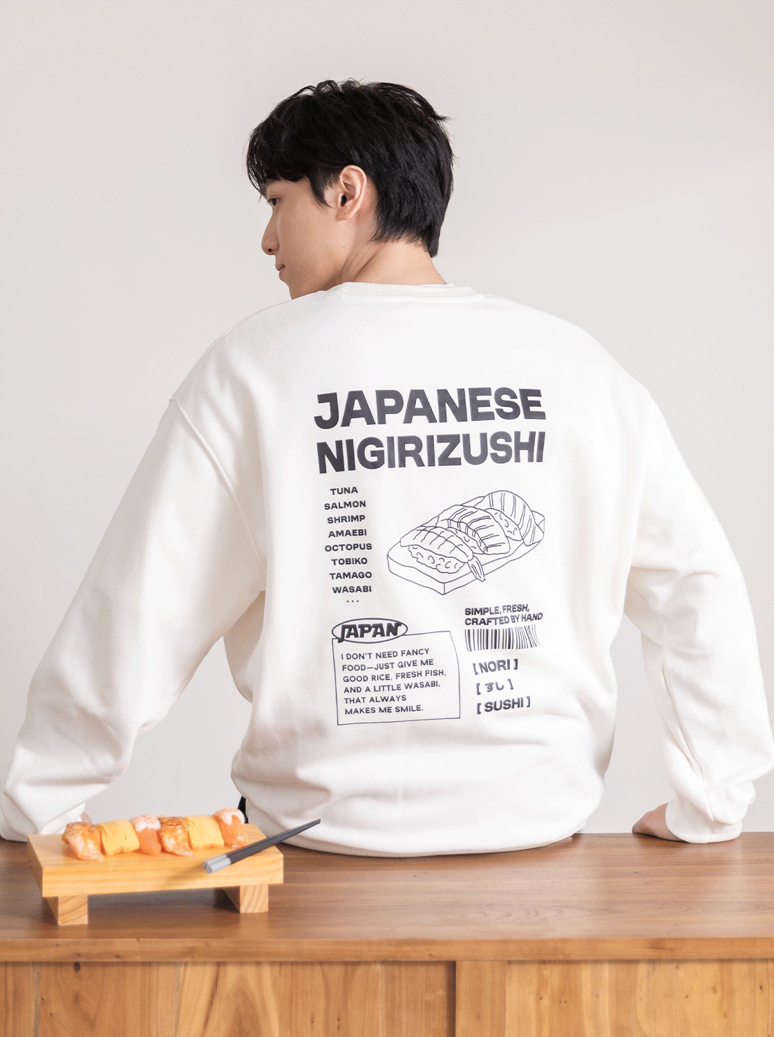 日本美食印花大學TEE
