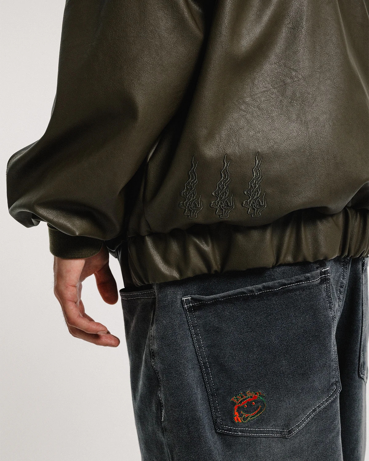 EVISEN SKATEBOARDS - POSTMAN FAUX LEATHER JACKET - COFF