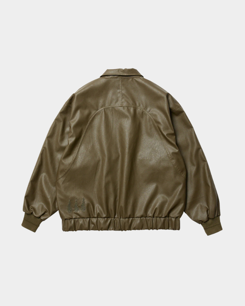 EVISEN SKATEBOARDS - POSTMAN FAUX LEATHER JACKET - COFF
