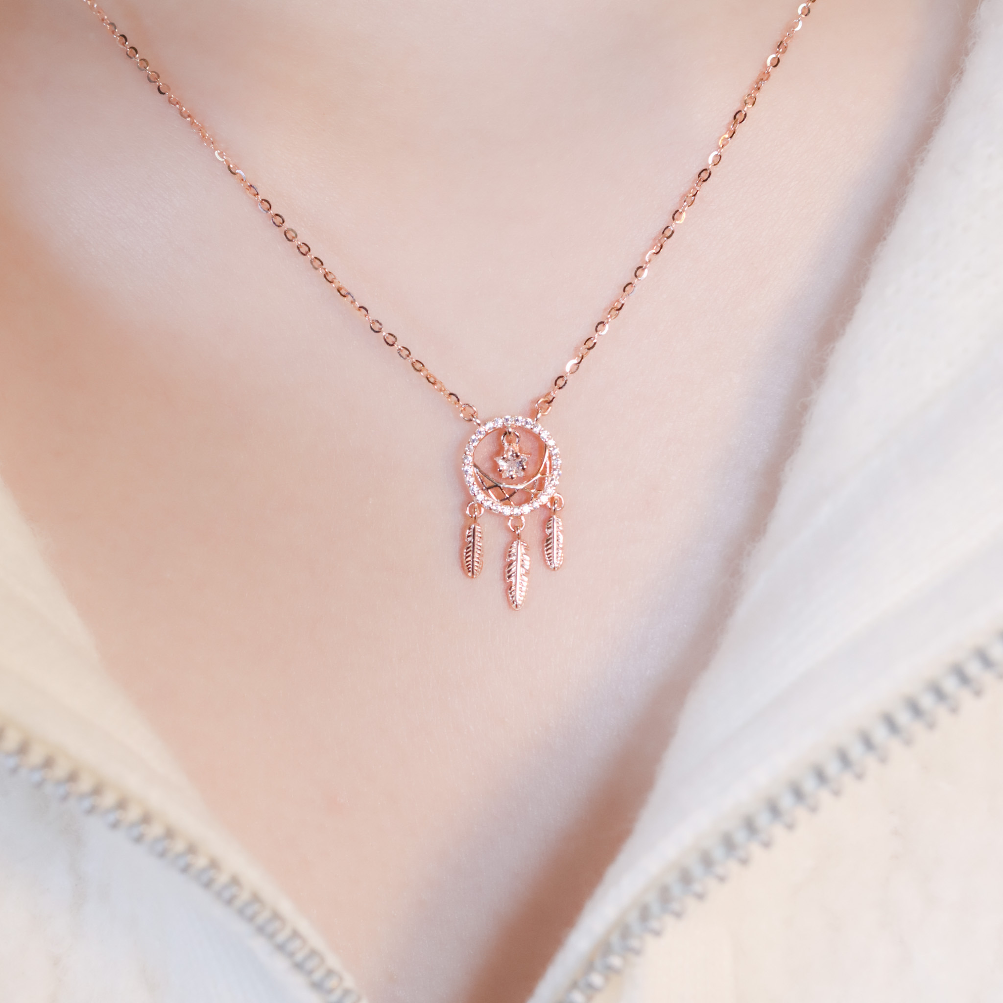 | 925純銀・白金・玫瑰金 | 小夢成真項鍊  (銀/玫瑰金) | NE1551 |