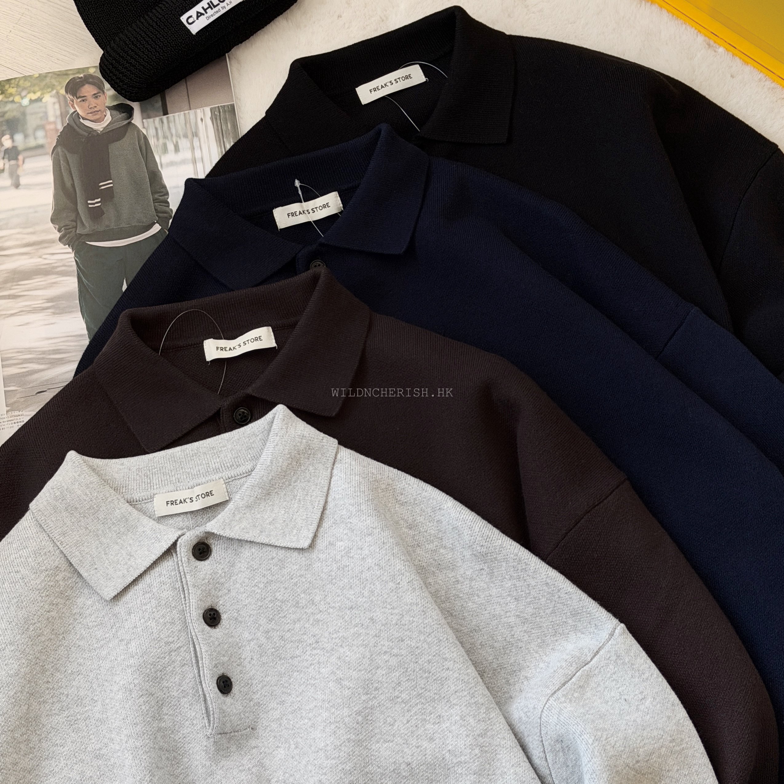 現貨 | Freak's Store Relax Fit Sweat-Like Polo Collar Knit 針織