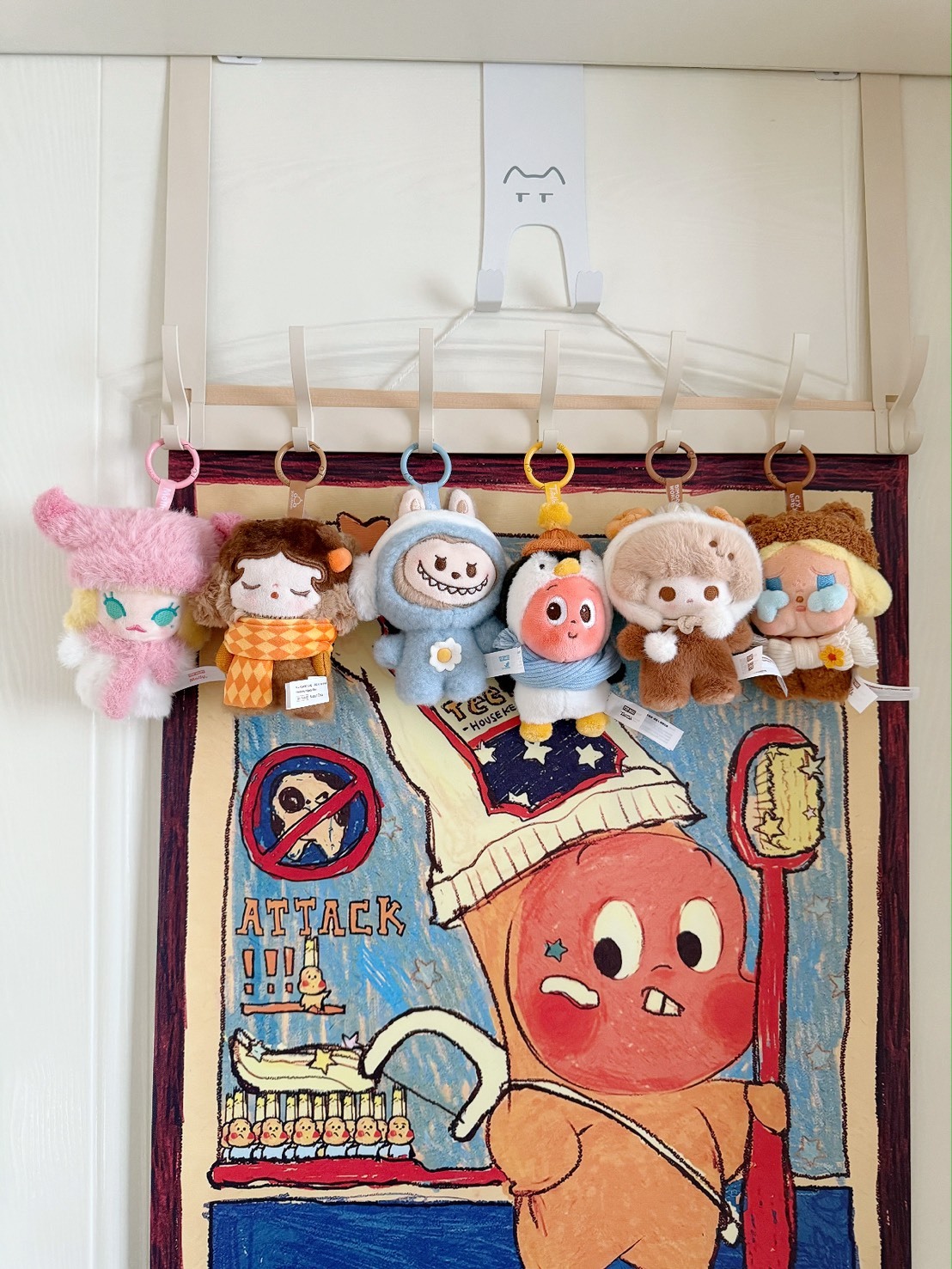 泡泡瑪特 毛絨絨 暖呼呼系列 泡泡萌粒 鑰匙扣 盲盒