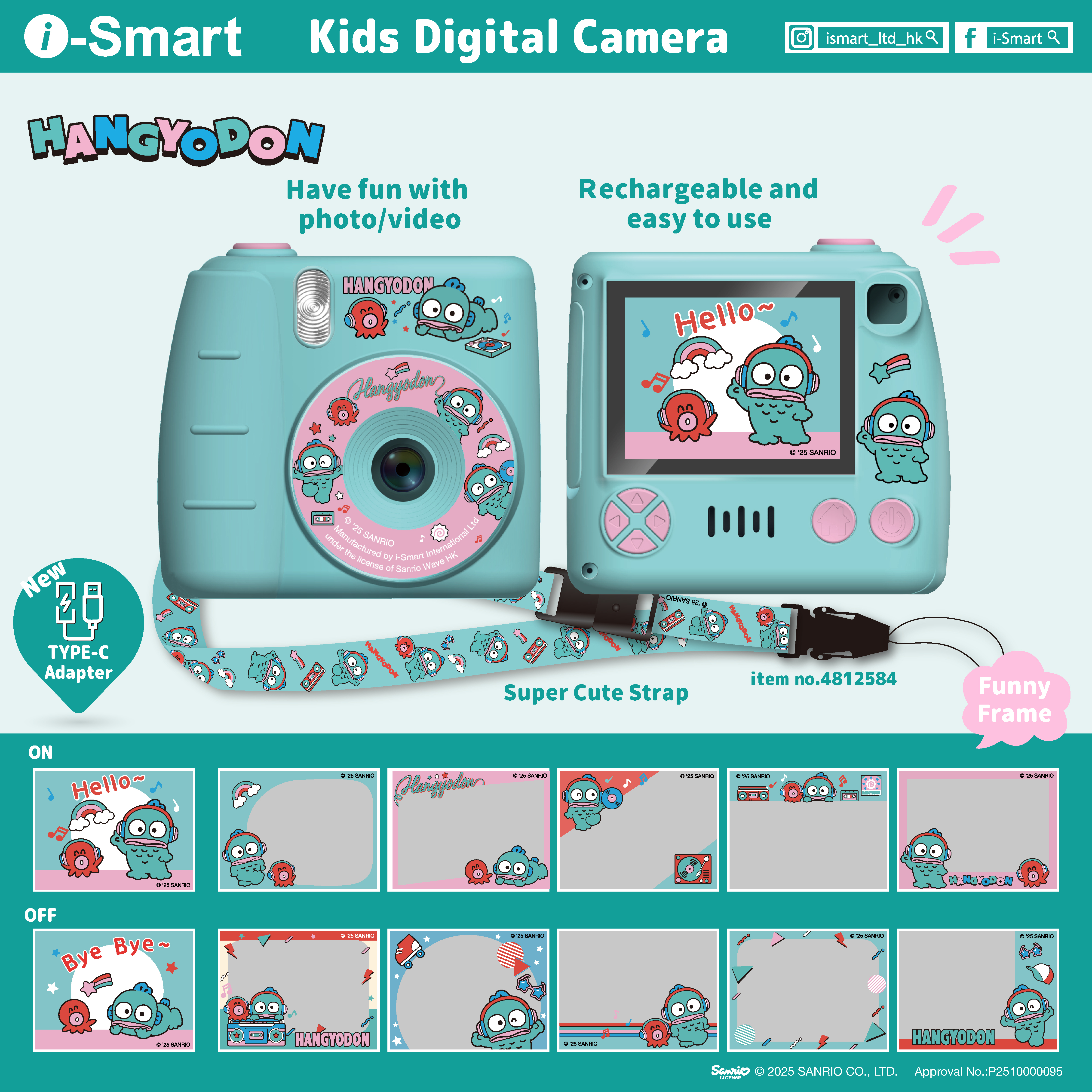 i-Smart Kids Digital Camera（Hangyodon）