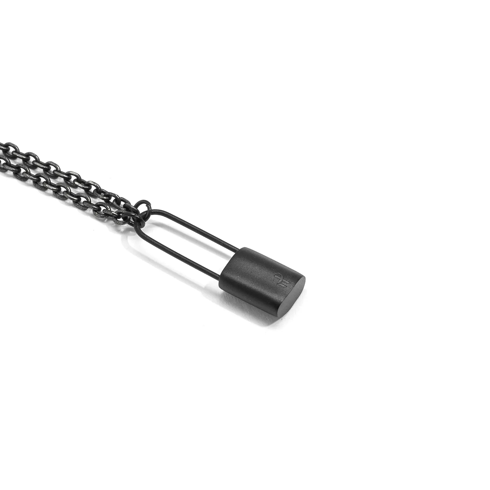 【車庫服飾】RECOVERY 小鎖頭項鍊 (霧黑)