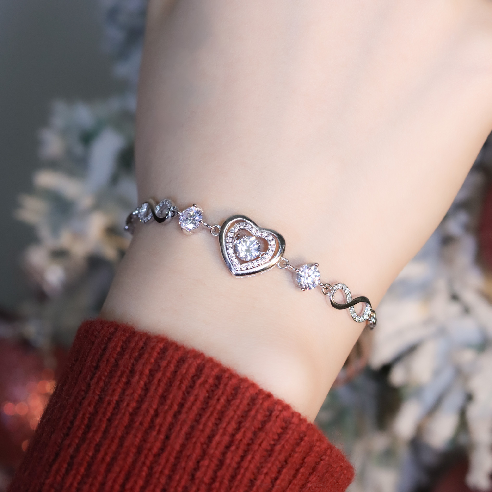 | 925純銀・白金 | 懸浮無止境心動軟手鐲 | BR1443 |