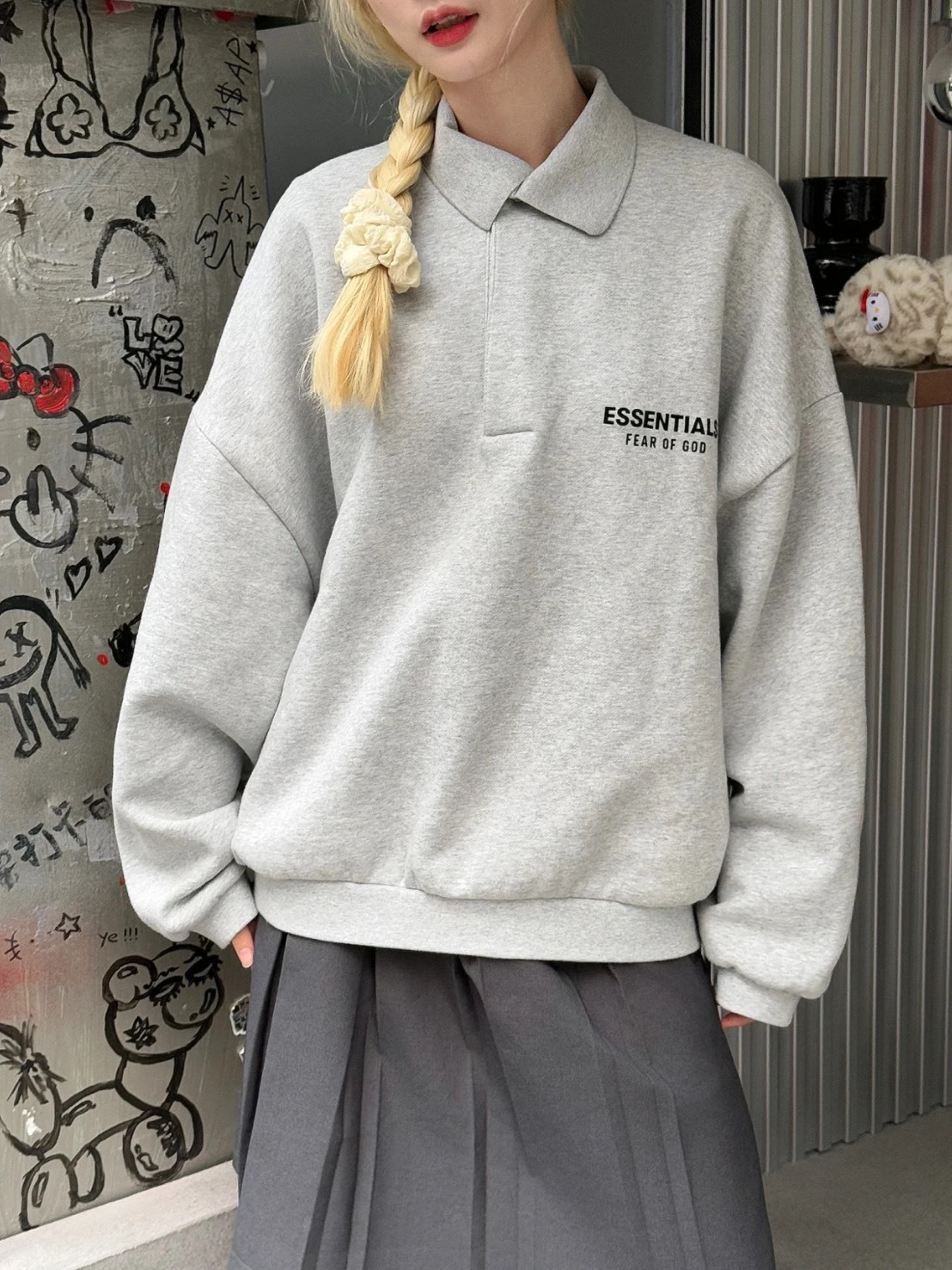ESSENTIALS FALL24 HOLIDAY系列 FLEECE POLO 美式 重磅 衛衣