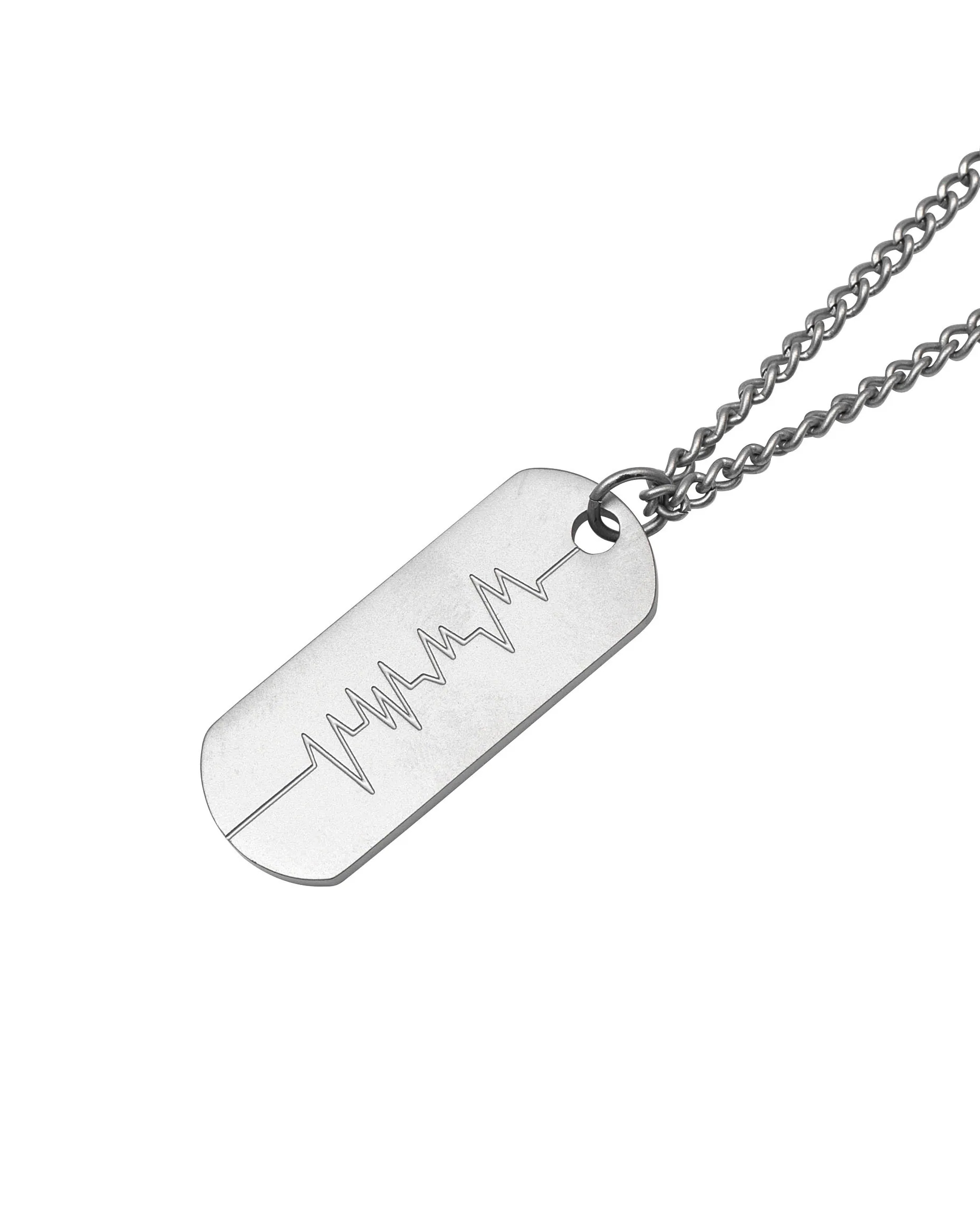 【車庫服飾】RECOVERY 心電圖項鍊 鋼製