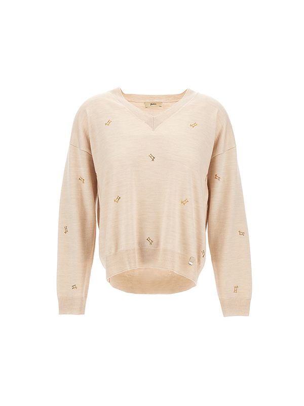 HERNO V領燙鑽毛衣