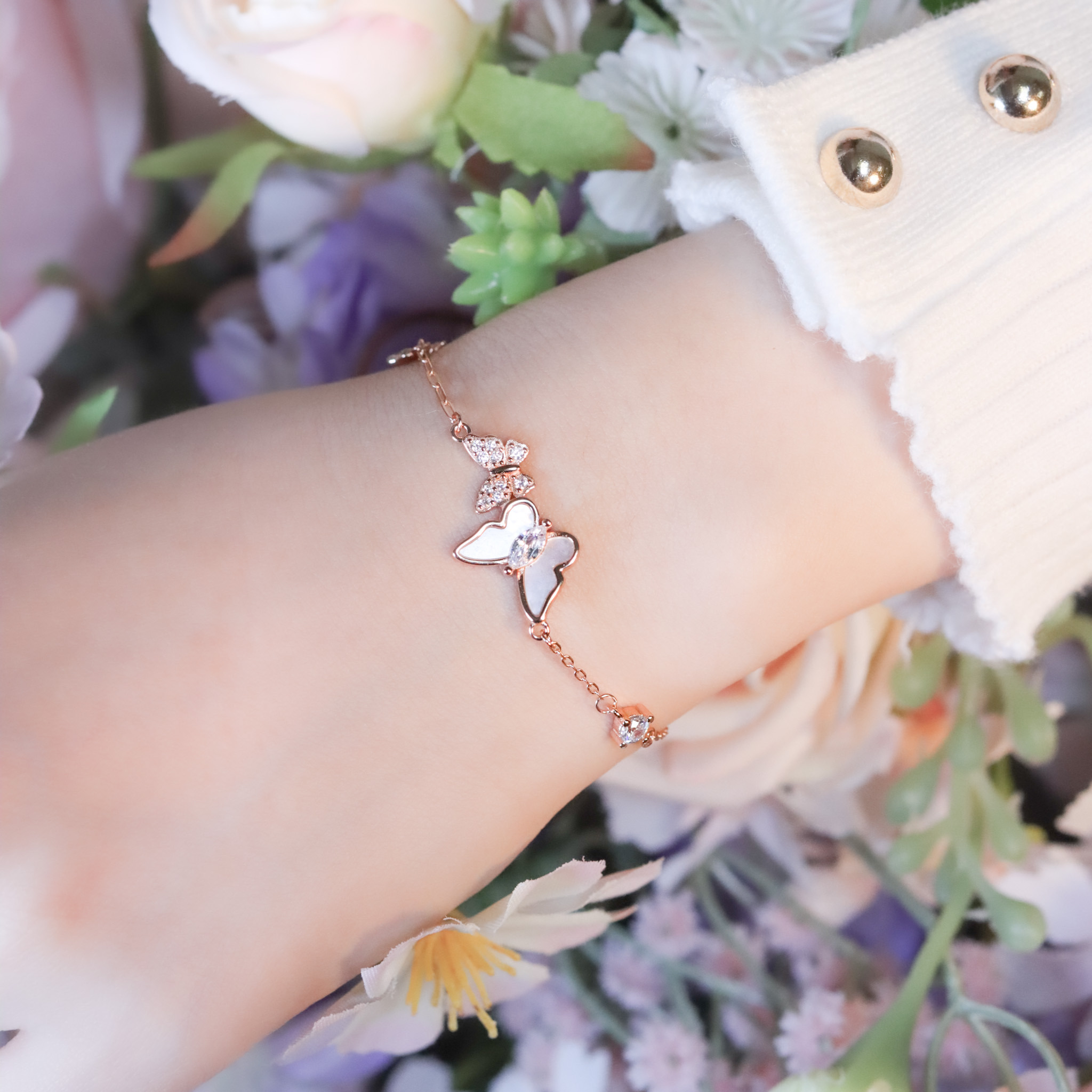 | 925純銀・ 玫瑰金 | 純粹同頻的我們手鏈 | BR1448 |