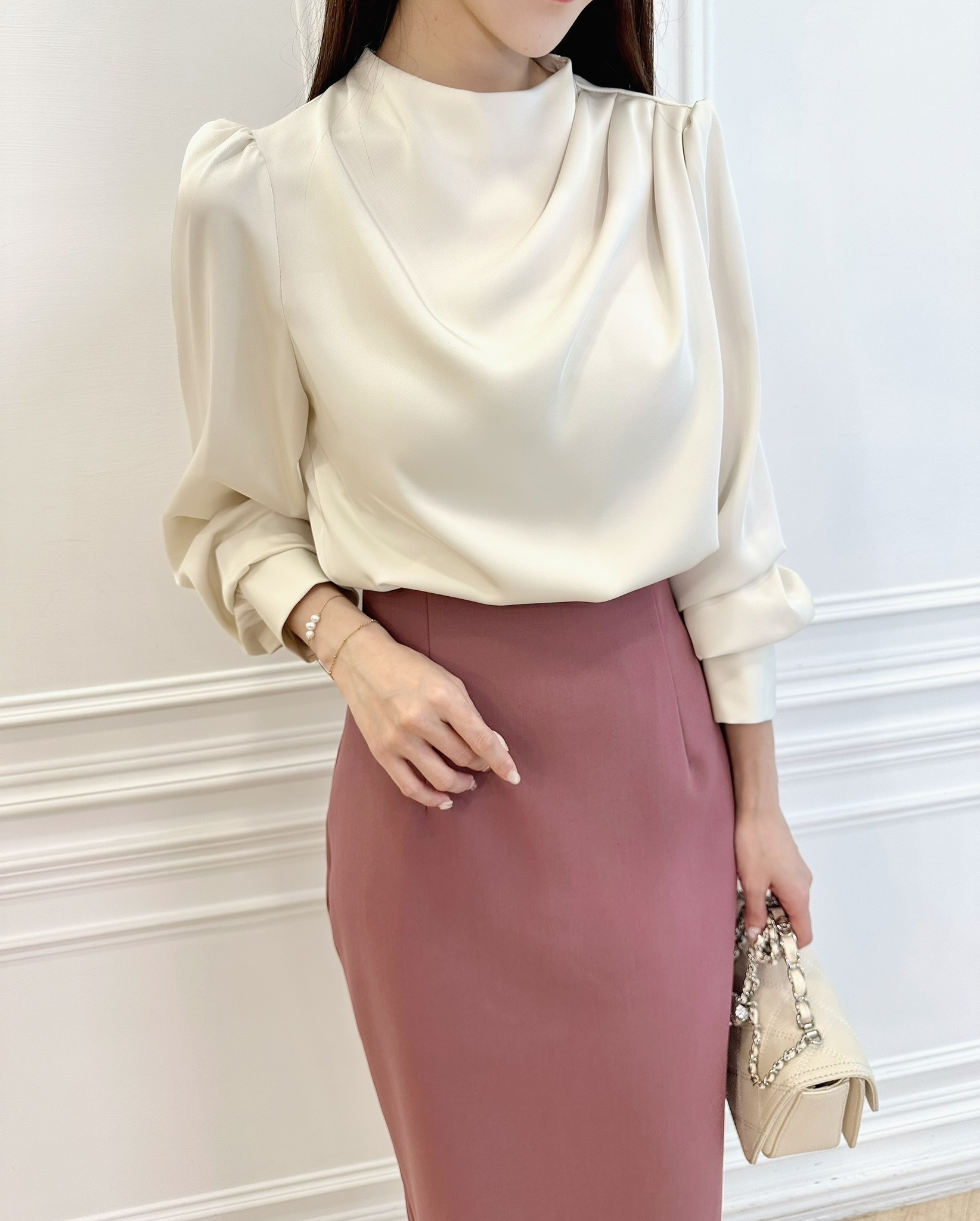 (經典必備!)秋冬10色窄裙-豆沙粉