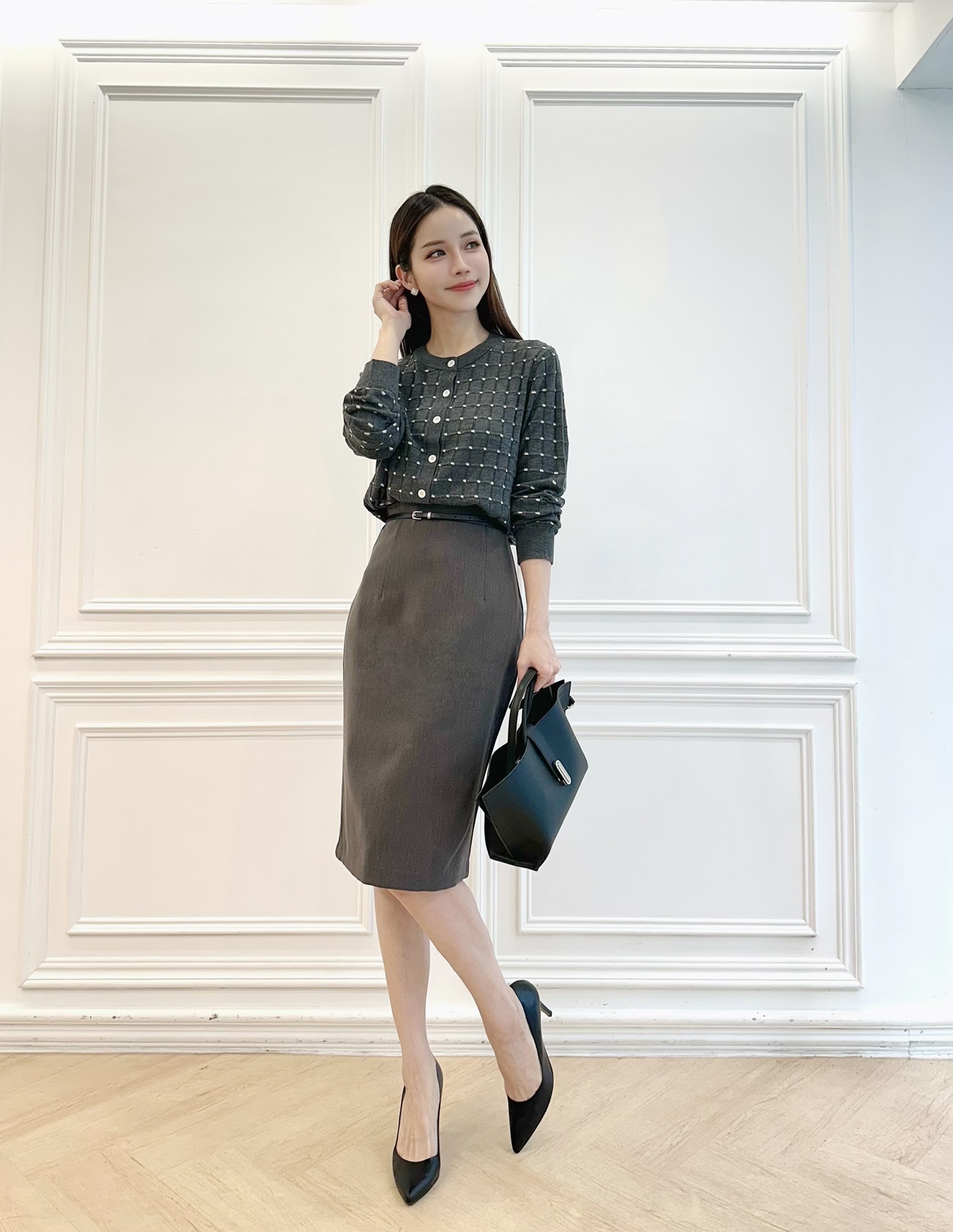 (經典必備!)秋冬10色窄裙-岩灰