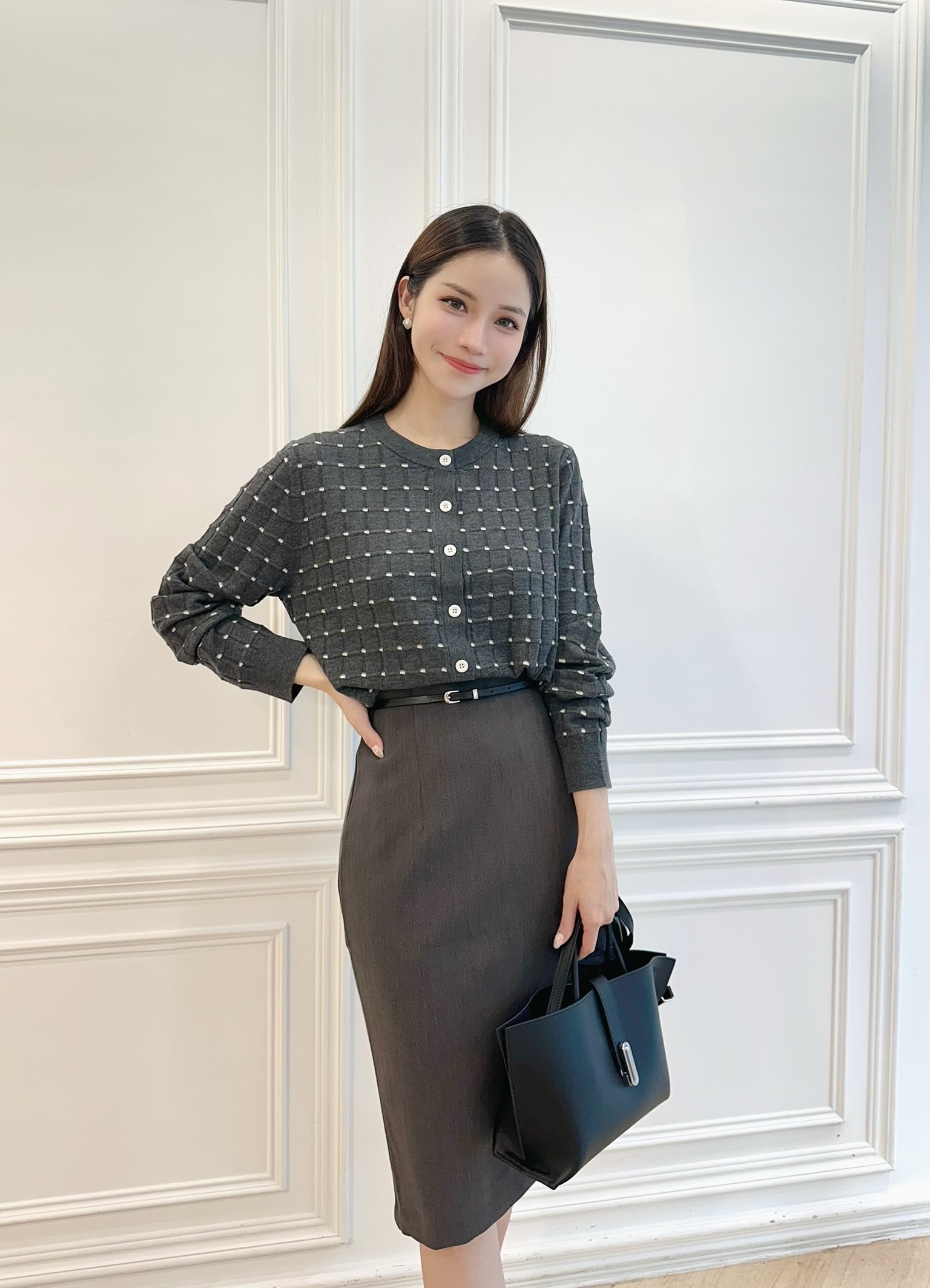 (經典必備!)秋冬10色窄裙-岩灰