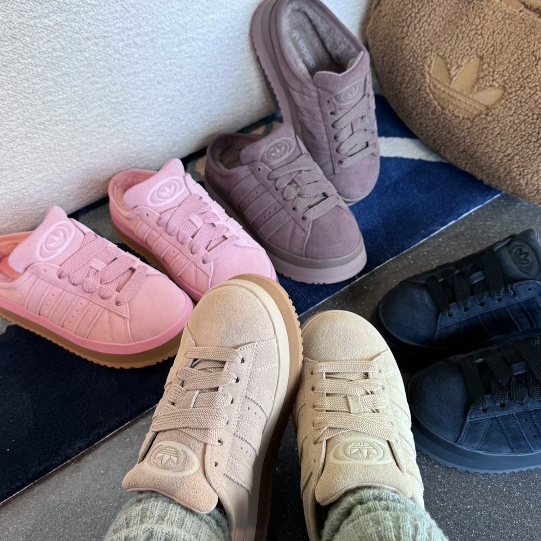 adidas originals campus 00s 小麥 草莓粉 深棕 麂皮 懶人鞋 絨毛內裡 厚底 穆勒鞋 拖鞋 JR3731 JR3732 JR3238