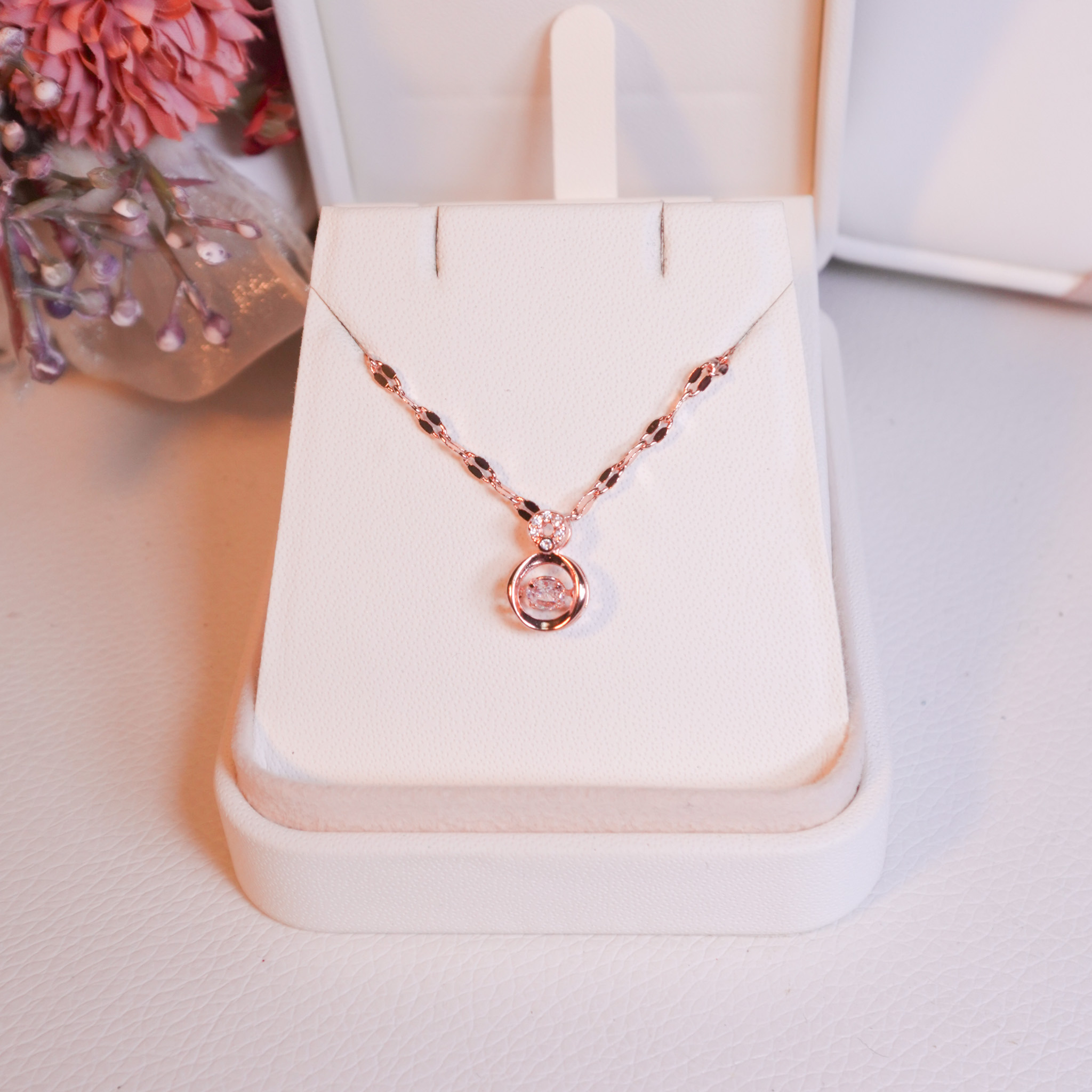 | 銅・玫瑰金 | 懸浮轉身是你項鍊 | NE1552 |