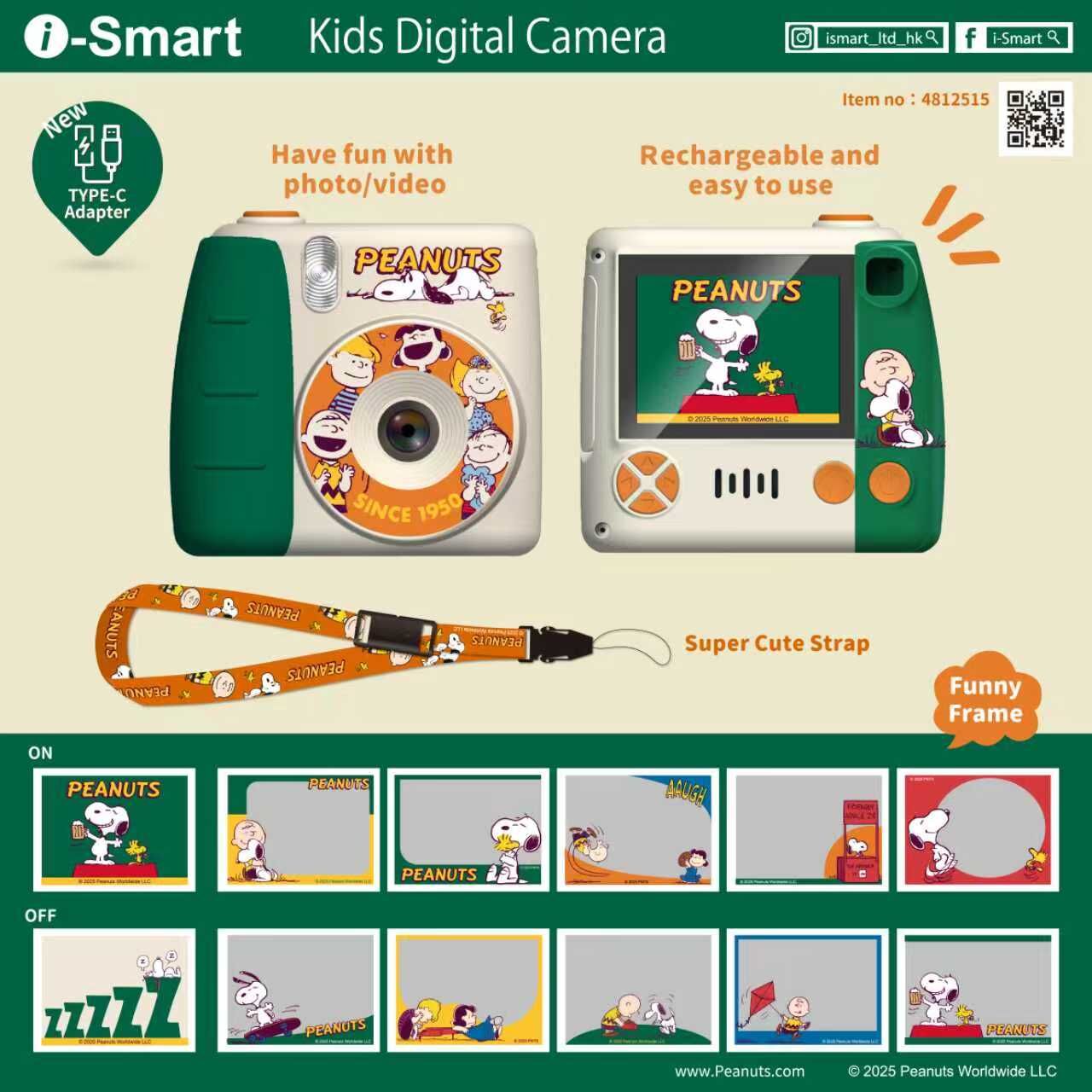 i-Smart Kids Digital Camera（Snoopy）-FRIENDSHIP