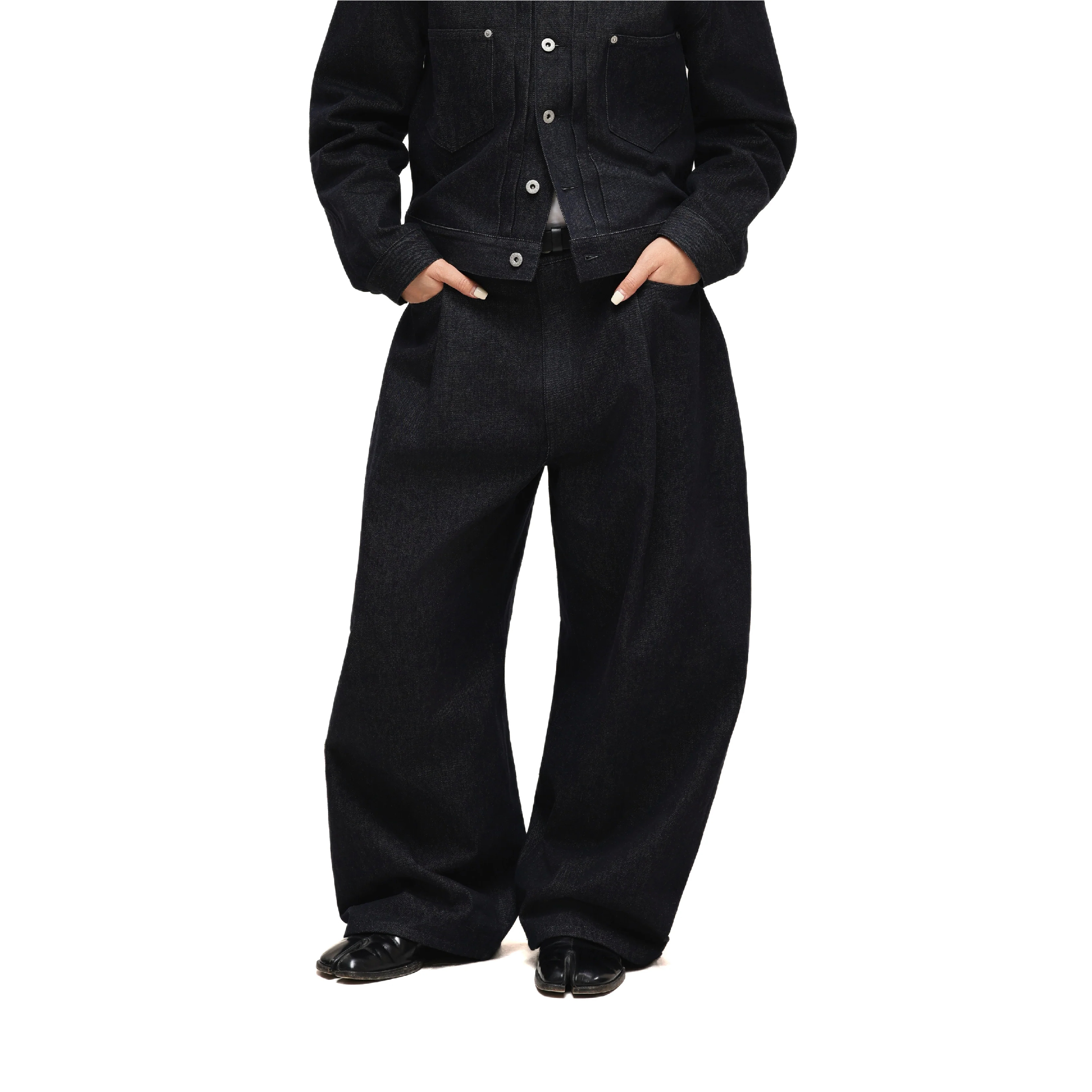 6cRAyon 11.3oz Baggy Denim Pants 牛仔長褲