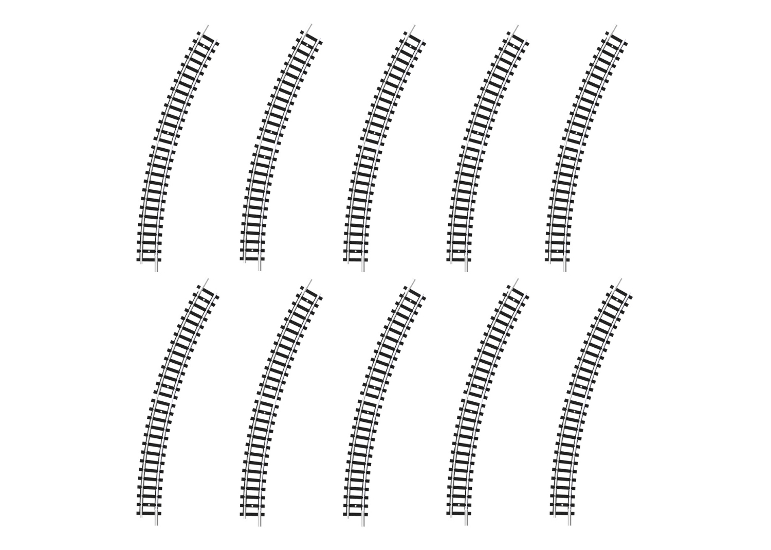 Minitrix 14920 N規 Minitrix 彎軌，半徑 295.4 毫米 / 11-9/16 英寸