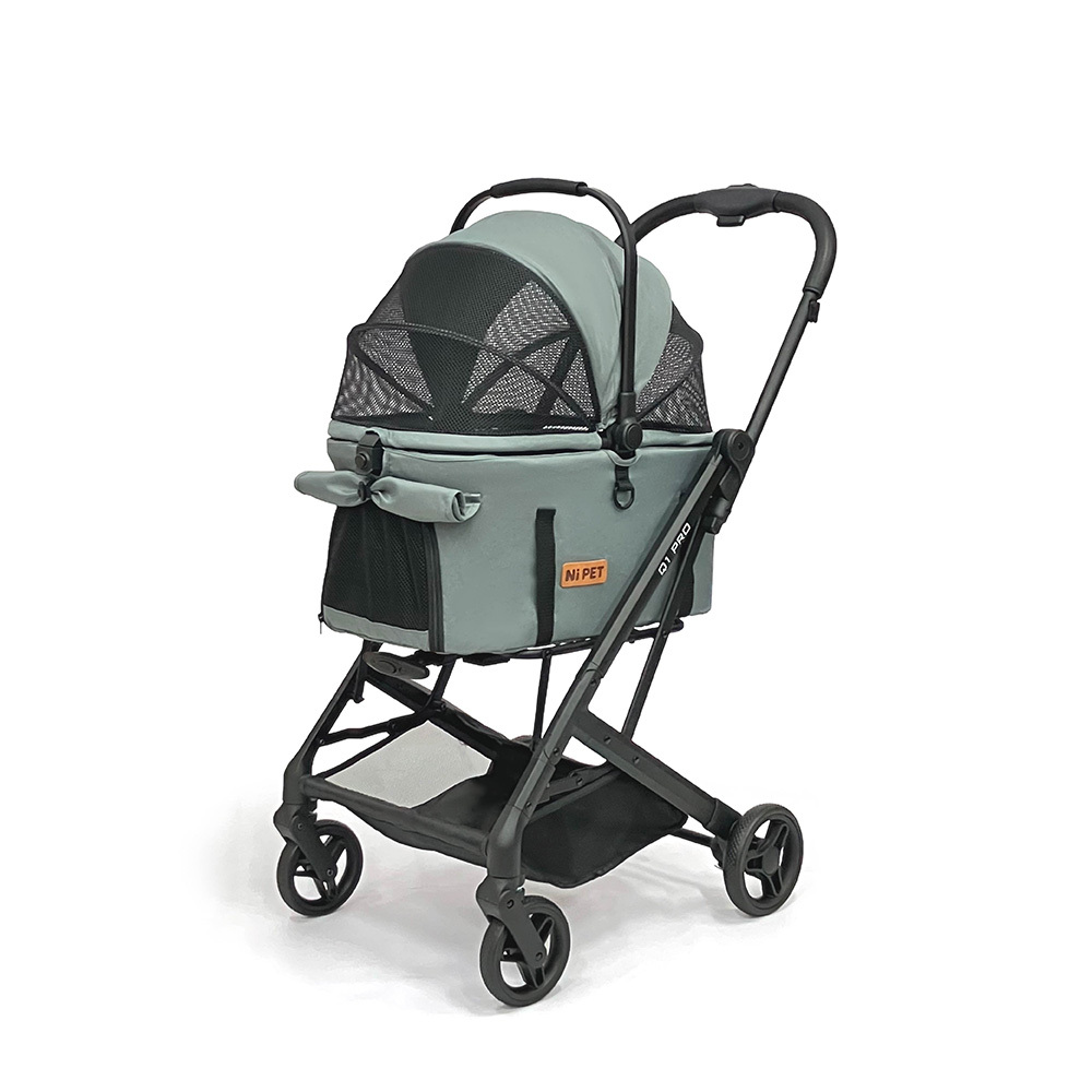 【Ni Pet】Q1 PRO兩用寵物推車-霧灰色