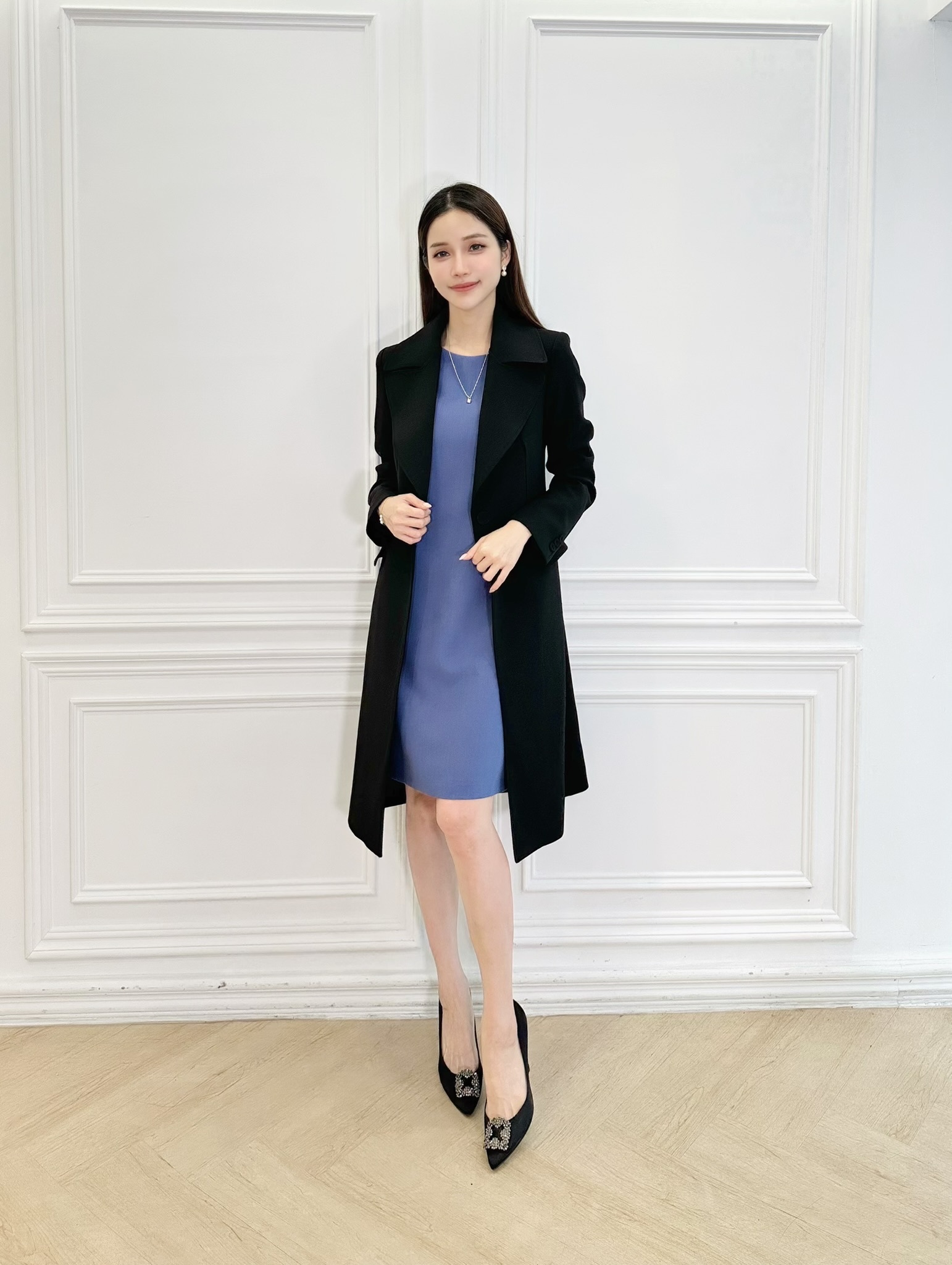 極致顯瘦!單釦風衣外套