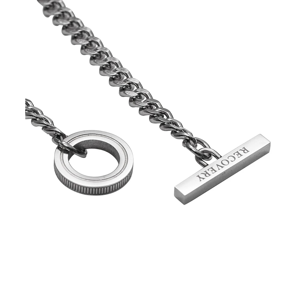 【車庫服飾】RECVOERY 3MM細扁項鍊 (亮銀色)