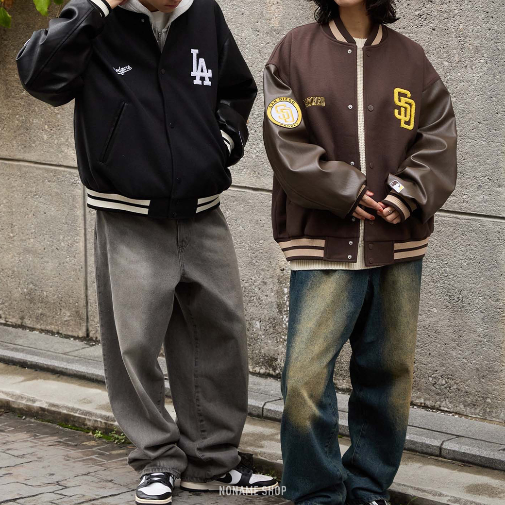 MLB 美國職棒大聯盟 梅爾頓 球場 刺繡 皮革 羊毛 棒球外套 三色 (男/女款)