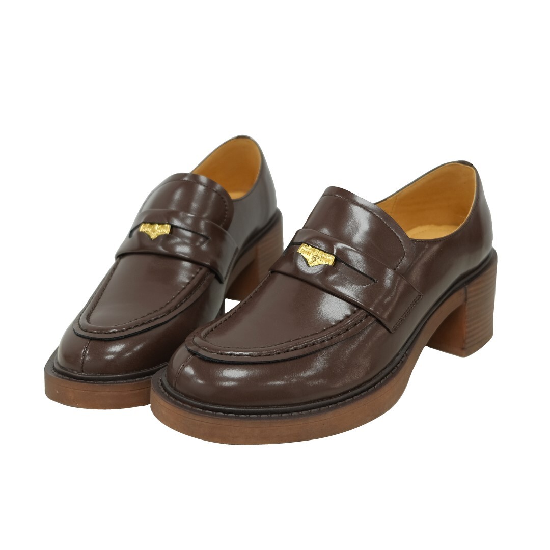 (現+預) 金幣粗跟樂福鞋 -2色