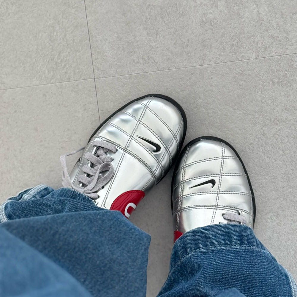 Nike T90 MTLC 歐洲限定 白銀 液態銀 銀黑 紅色 復古 薄底鞋 IM7595-001