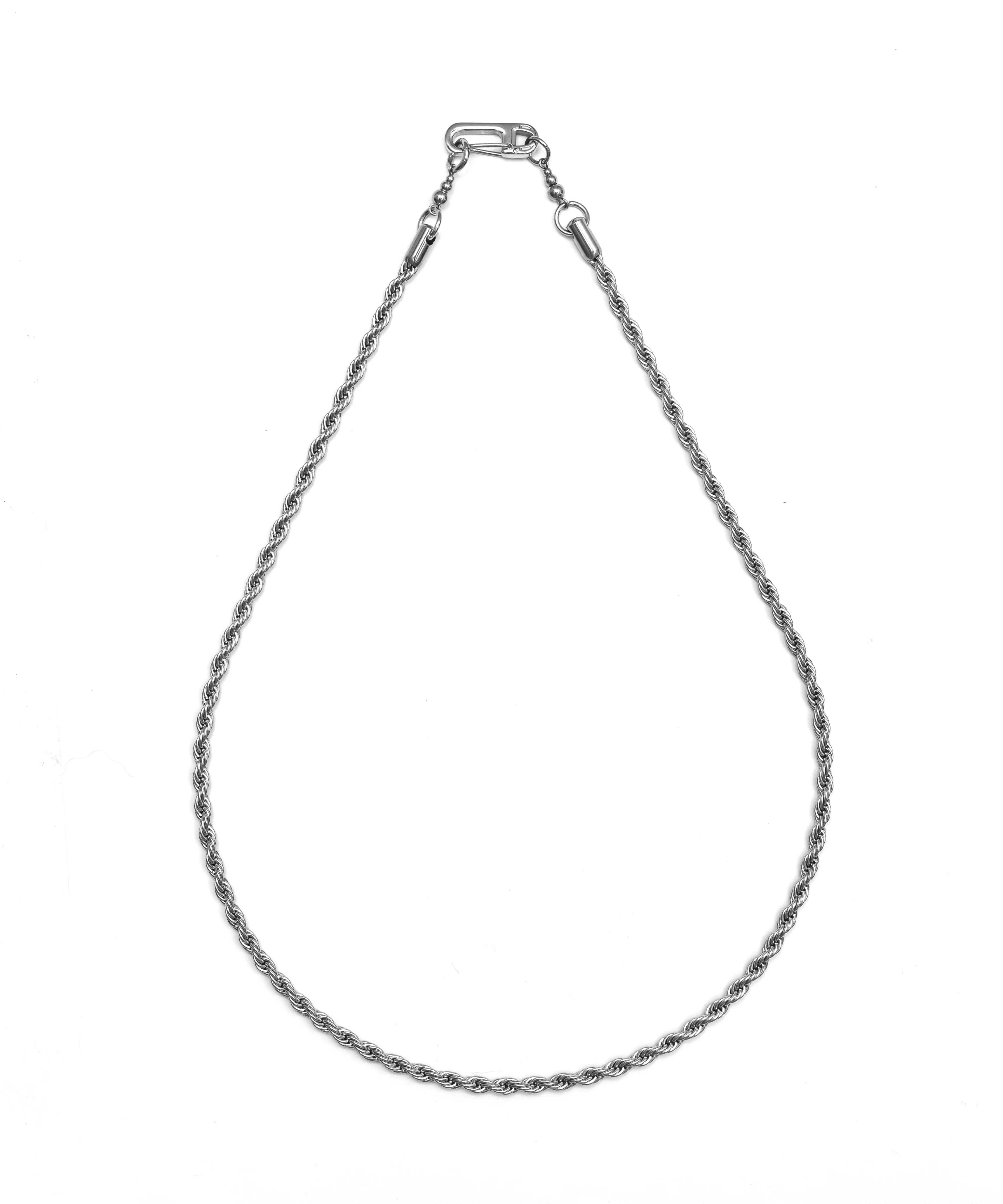 【車庫服飾】RECOVERY 2.4MM麻花項鍊 (亮銀色)