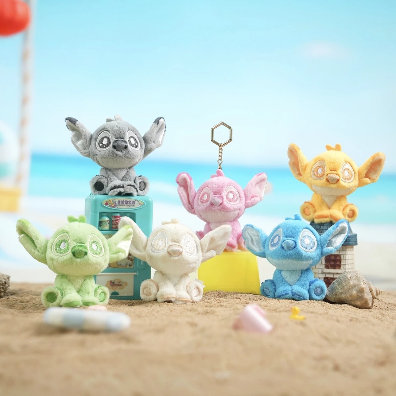 DISNEY 迪士尼 史迪奇 氣泡水系列 吊飾 絨毛玩具