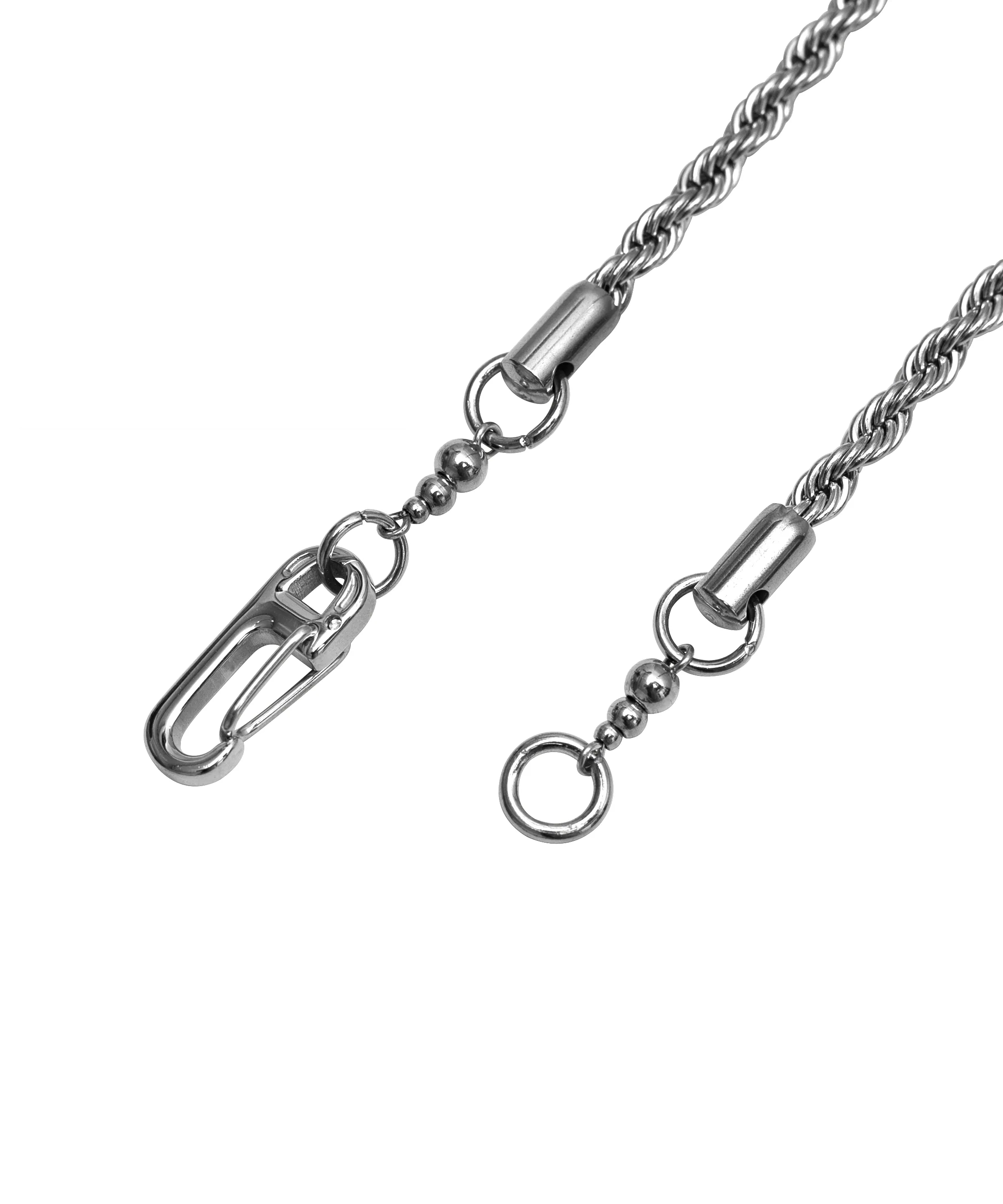 【車庫服飾】RECOVERY 4MM麻花項鍊 (亮銀色)