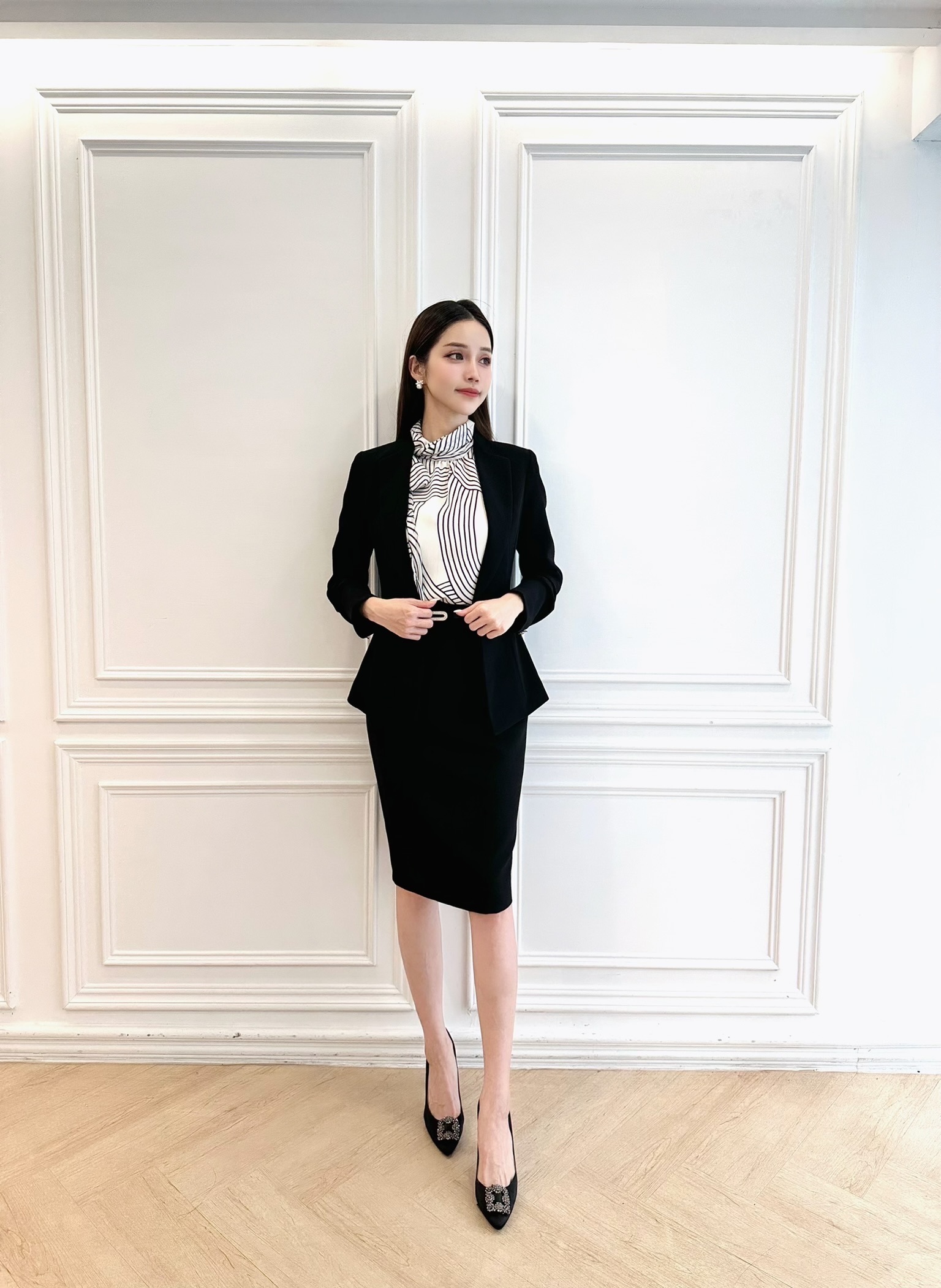 (經典必備!)秋冬10色窄裙-黑