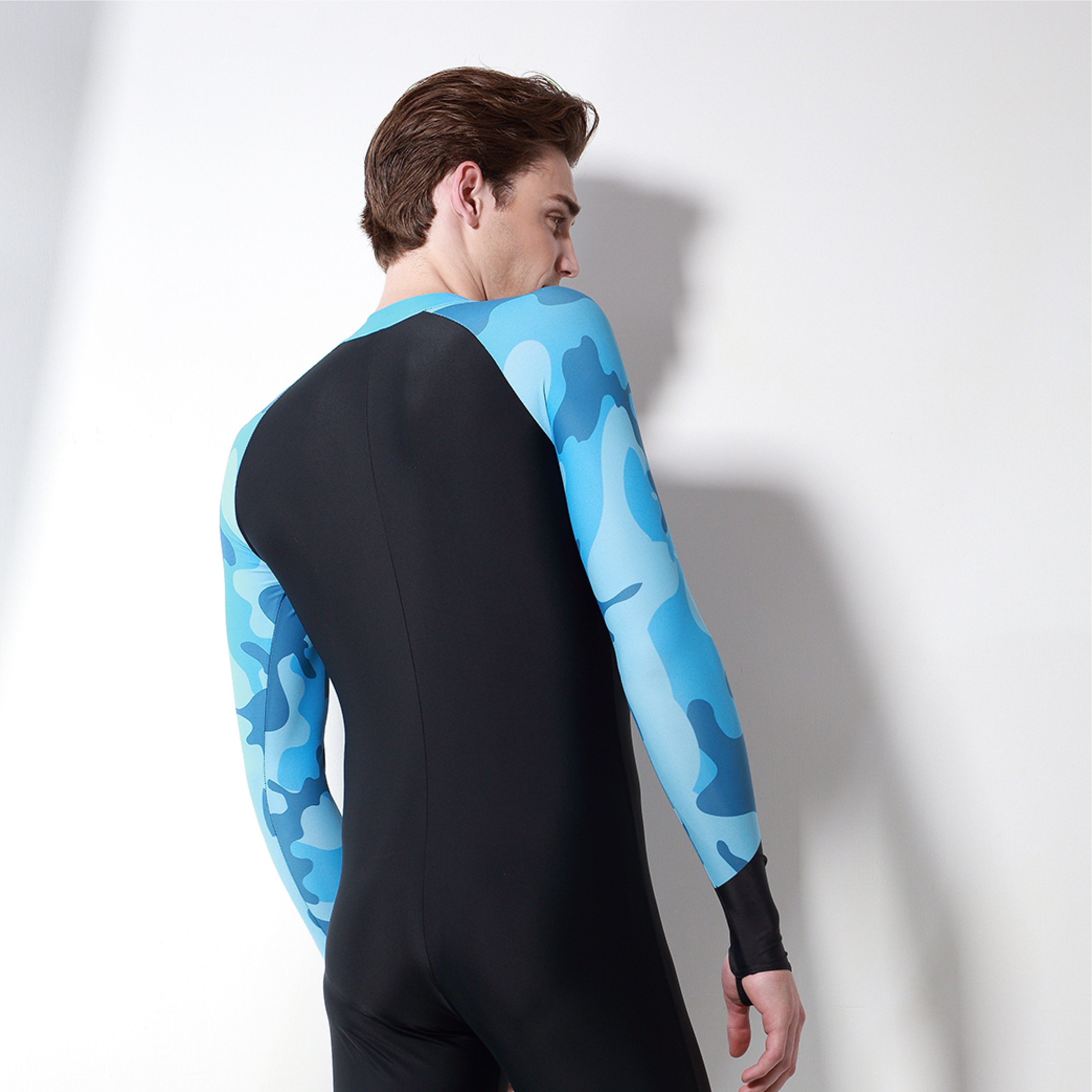 MAR-780430 迷彩全身水母衣-藍