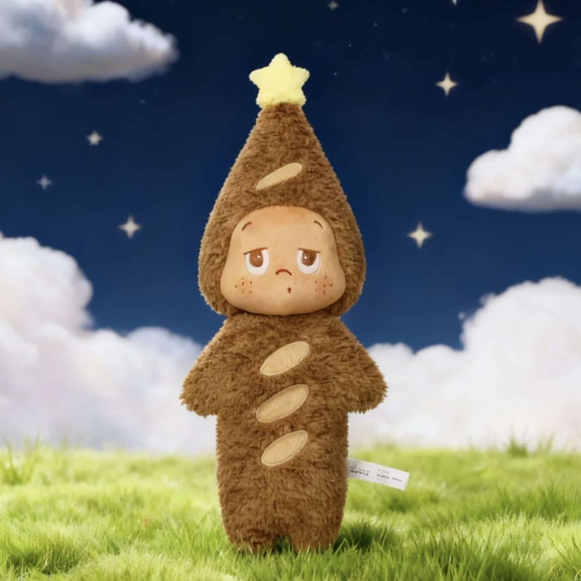 POP MART 星星人 法棍抱枕 美味時刻 毛絨玩偶 50CM 療癒小物