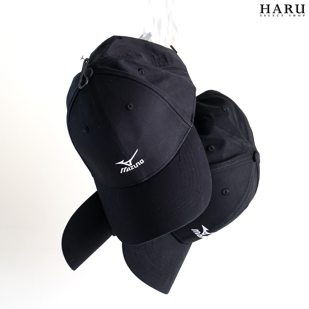 MIZUNO CLASSIC CAP 黑色 刺繡LOGO 老帽