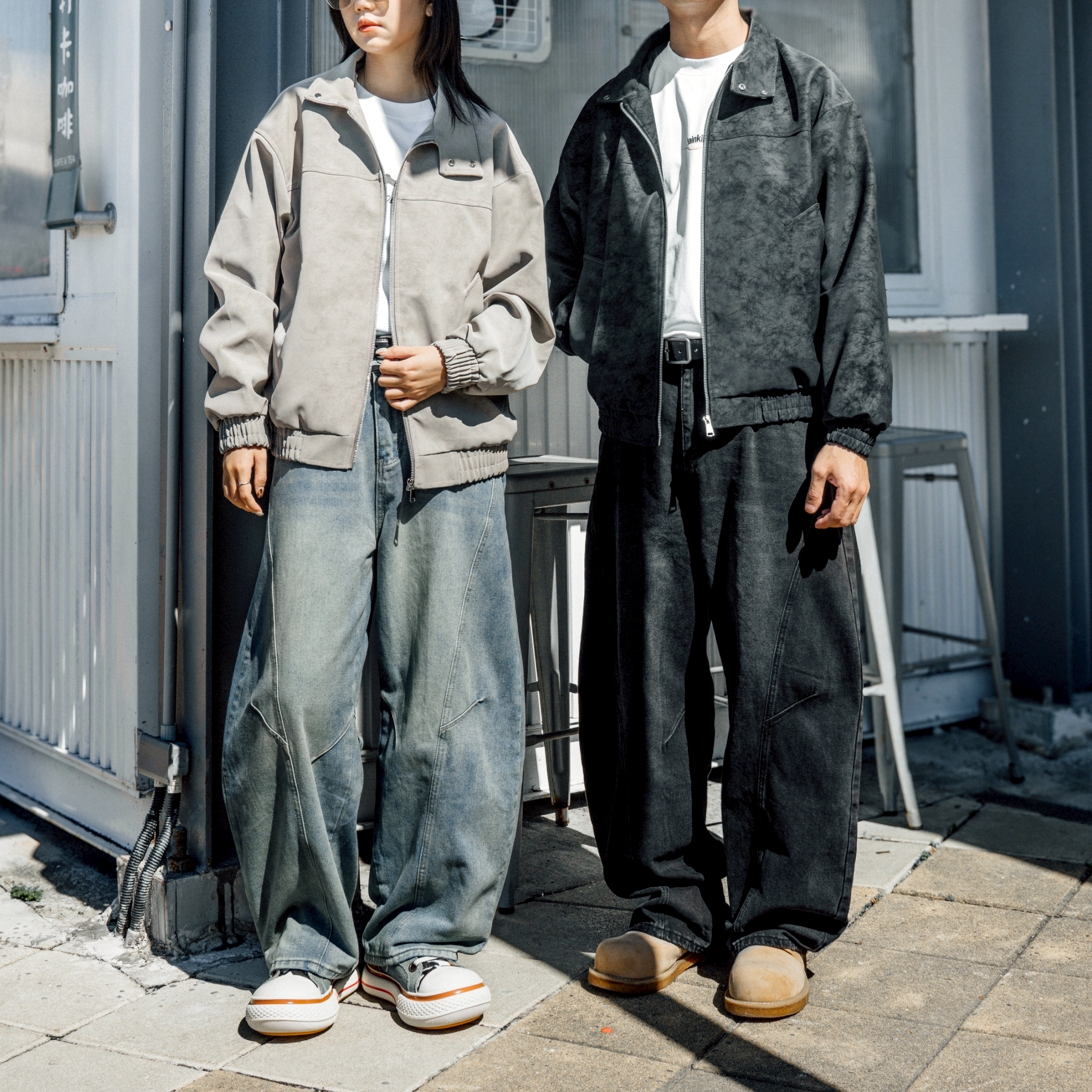 #預購 SBG 渲染滑面皮外套 兩色 V0008