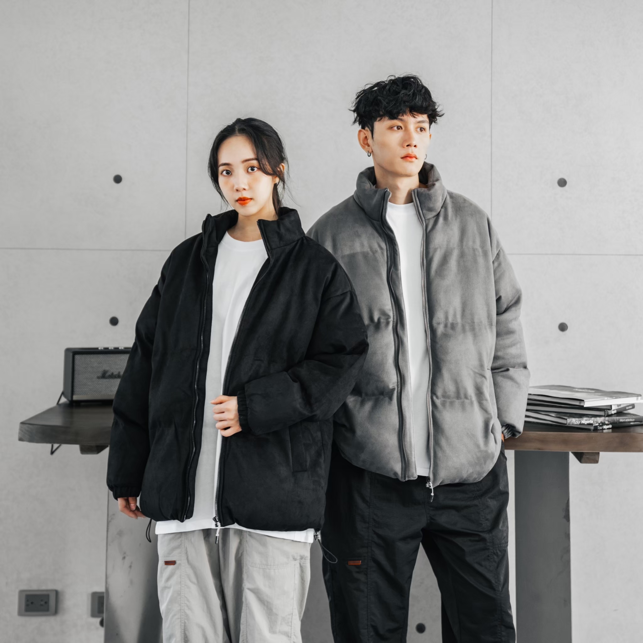 #預購 SBG 鹿皮絨鋪棉立領麵包外套 兩色 8805