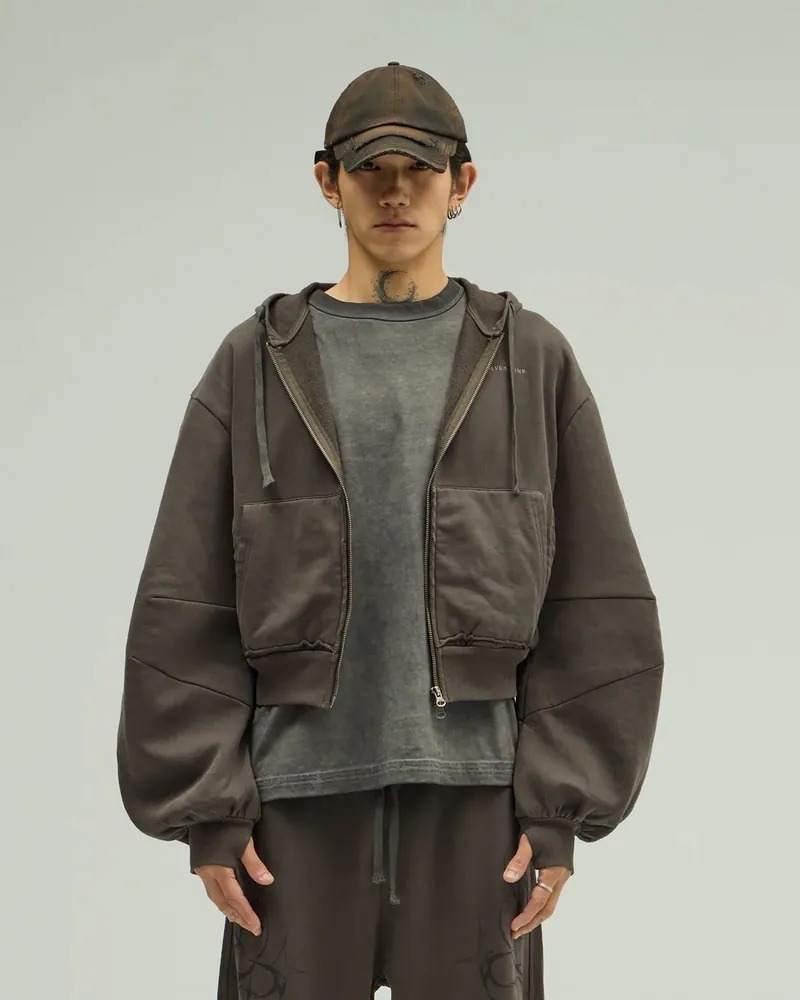 SILVER NINE Curved Sleeve Hoodie