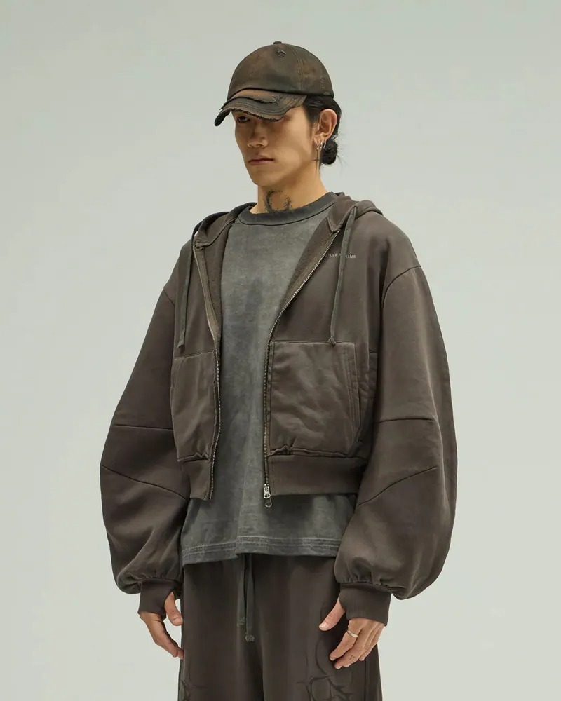 SILVER NINE Curved Sleeve Hoodie